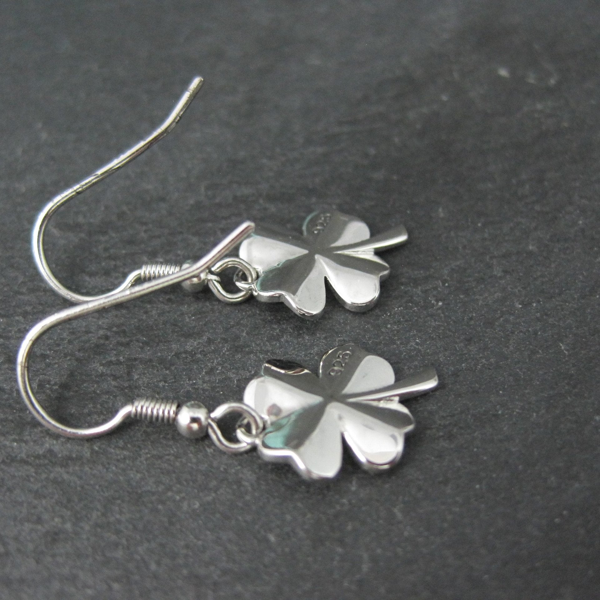 Sterling Silver 4 Leaf Clover Earrings