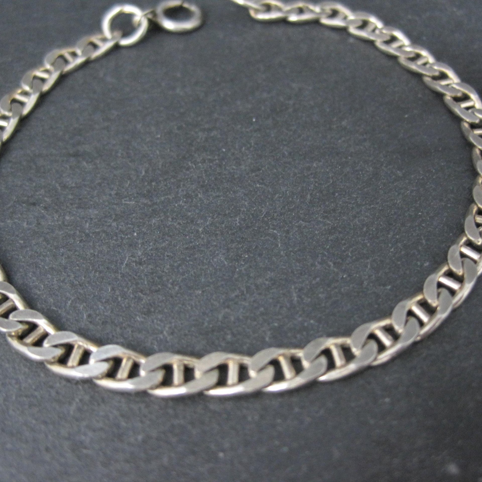Vintage Sterling Mariner Anchor Chain Bracelet 7 Inches