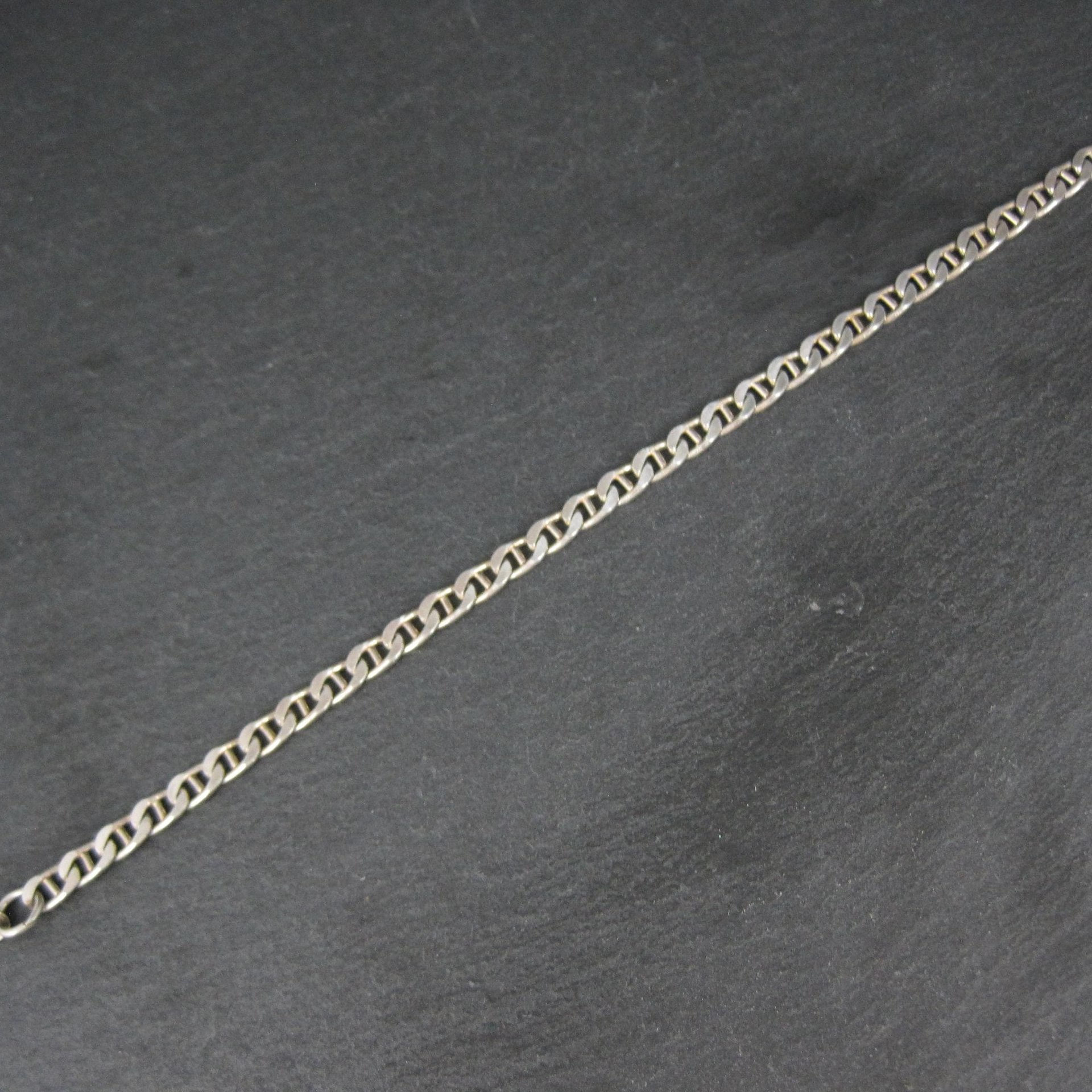 Vintage Sterling Mariner Anchor Chain Bracelet 7 Inches