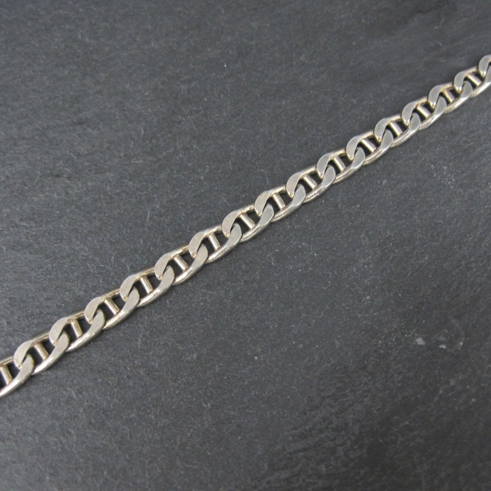 Vintage Sterling Mariner Anchor Chain Bracelet 7 Inches
