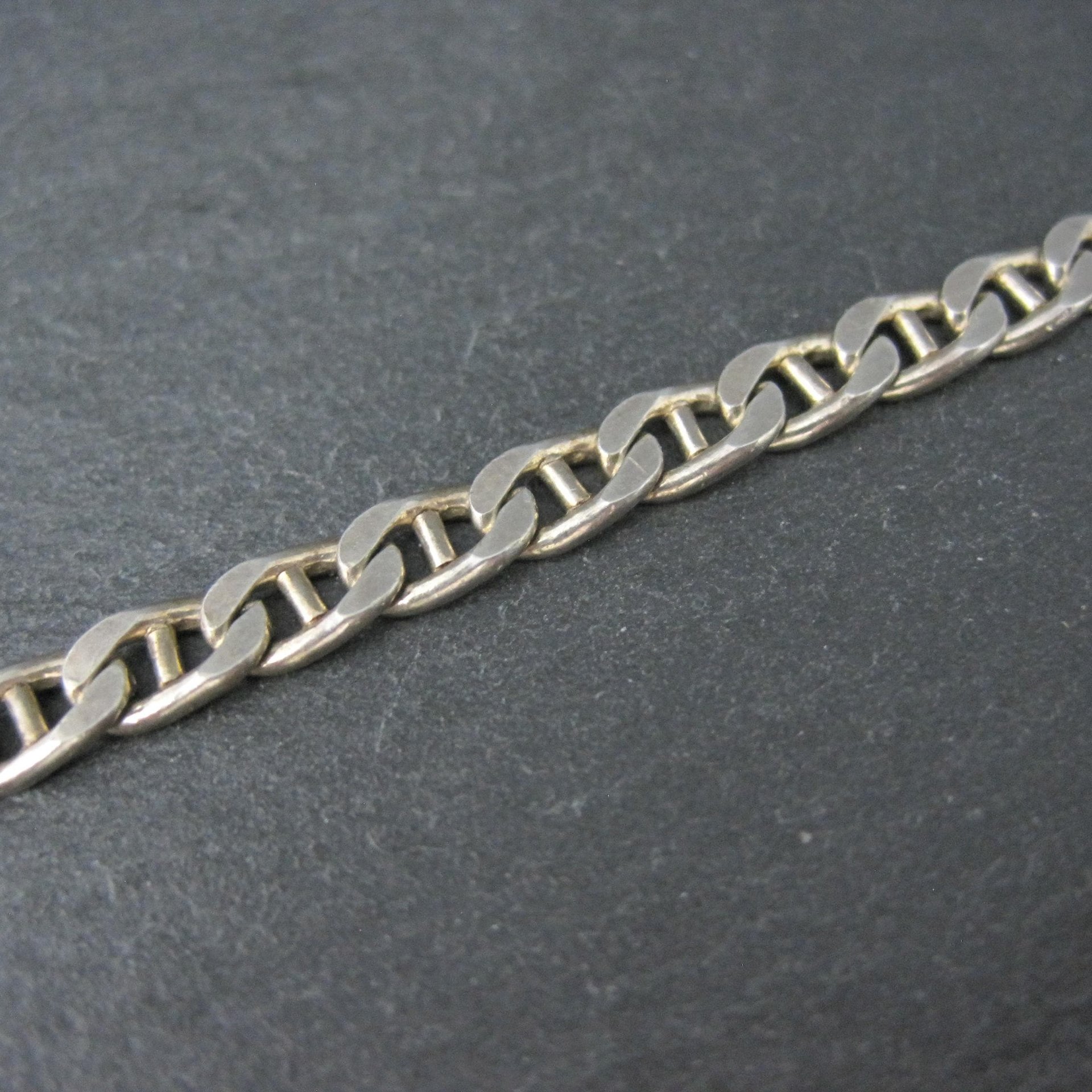 Vintage Sterling Mariner Anchor Chain Bracelet 7 Inches