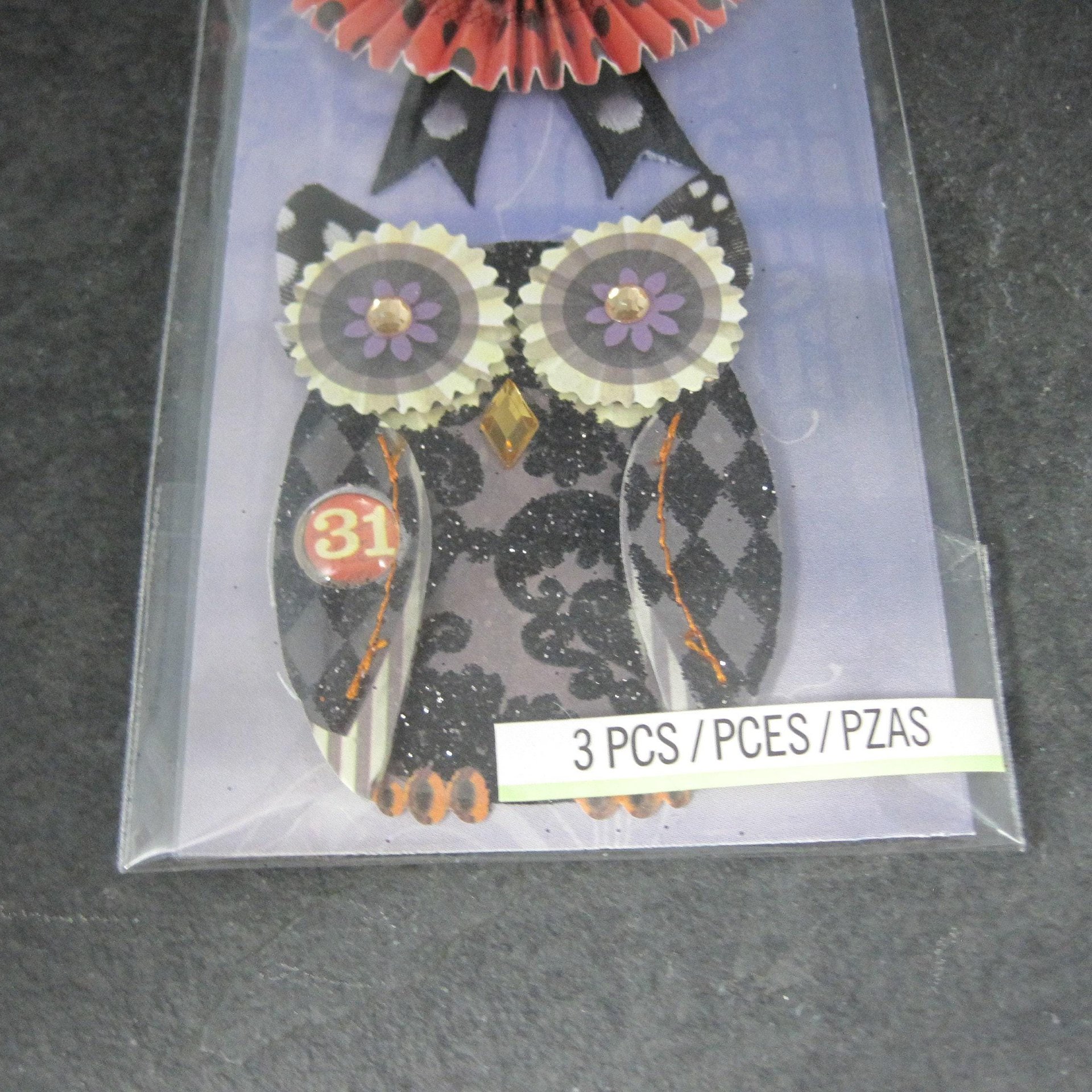 K & Company Halloween Scrapbook Stickers Brenda Walton Haunted Stitched Adornments