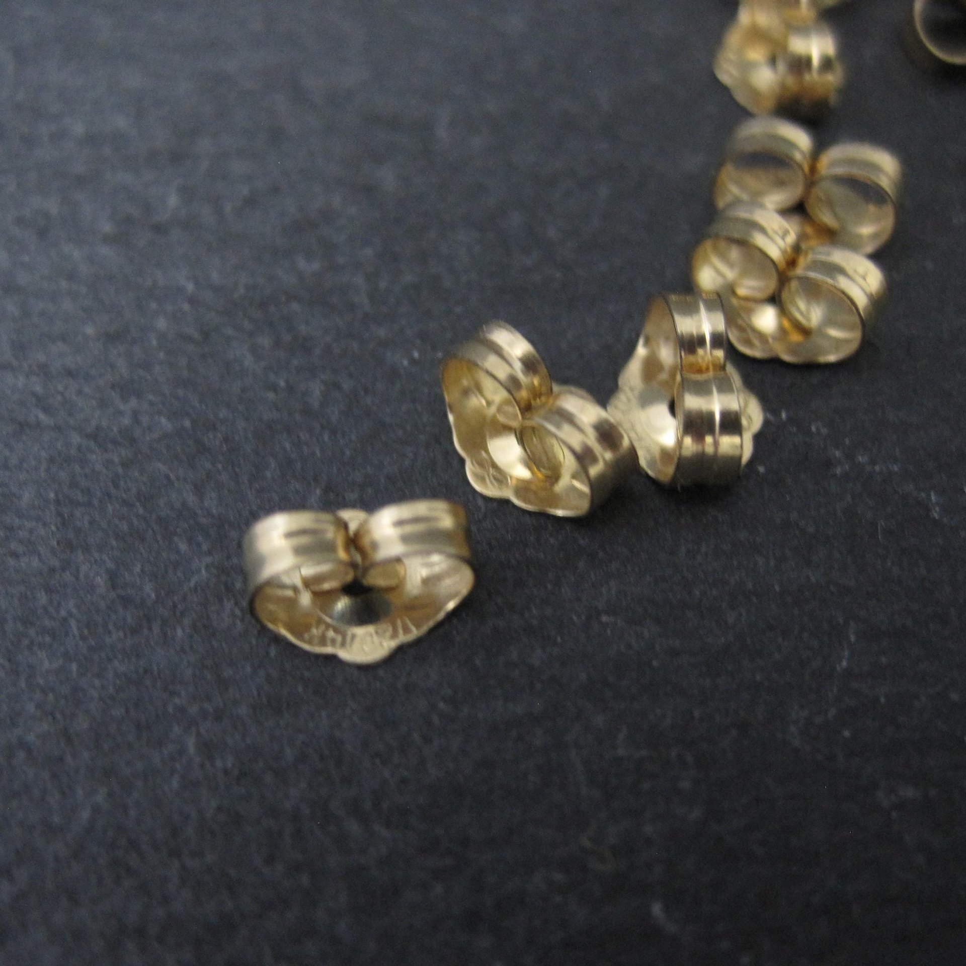 Large Lot of 68 Pieces 14K Gold Filled Butterfly Wing Nuts Earring Backs