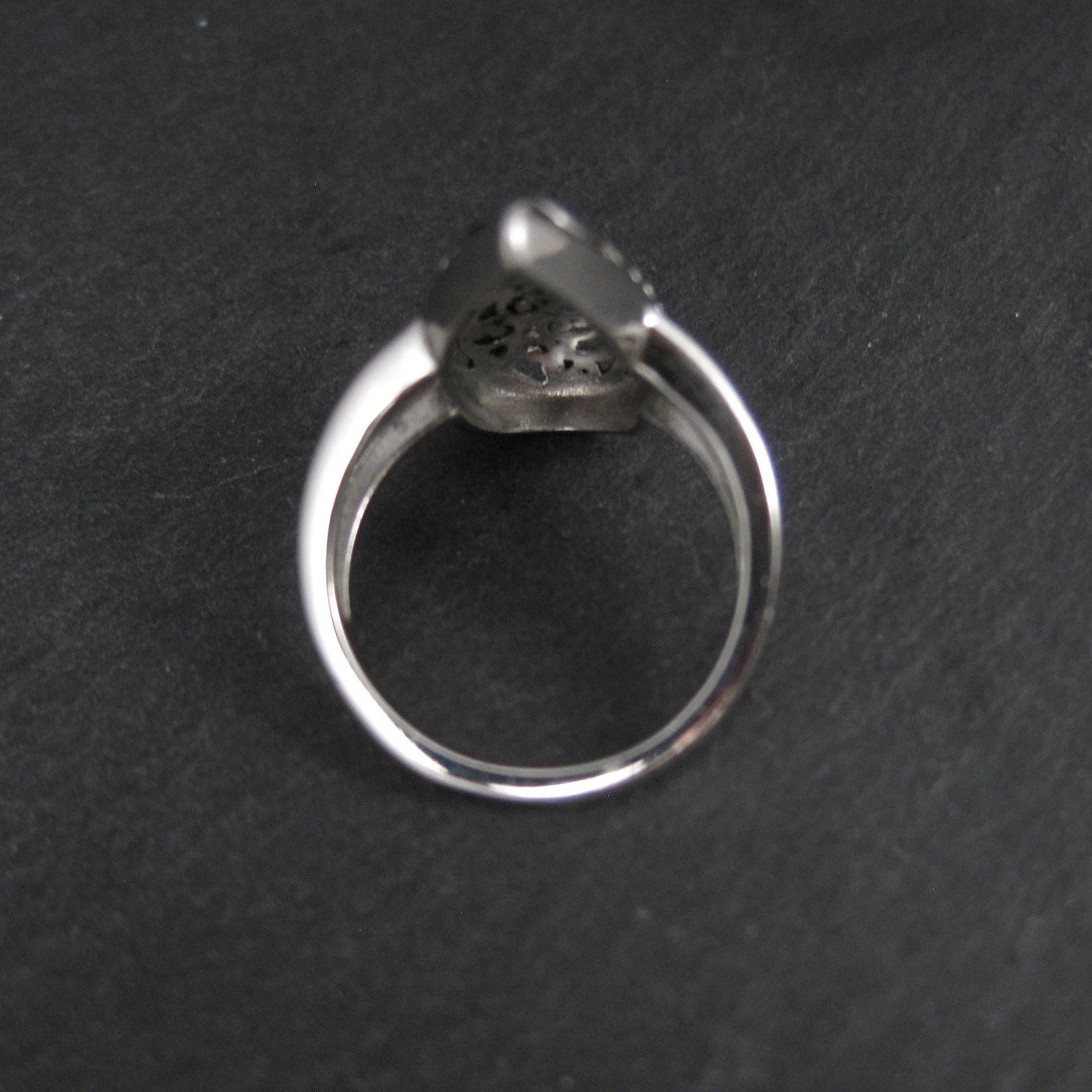 Sterling Silver Floral Filigree Dome Ring Size 8