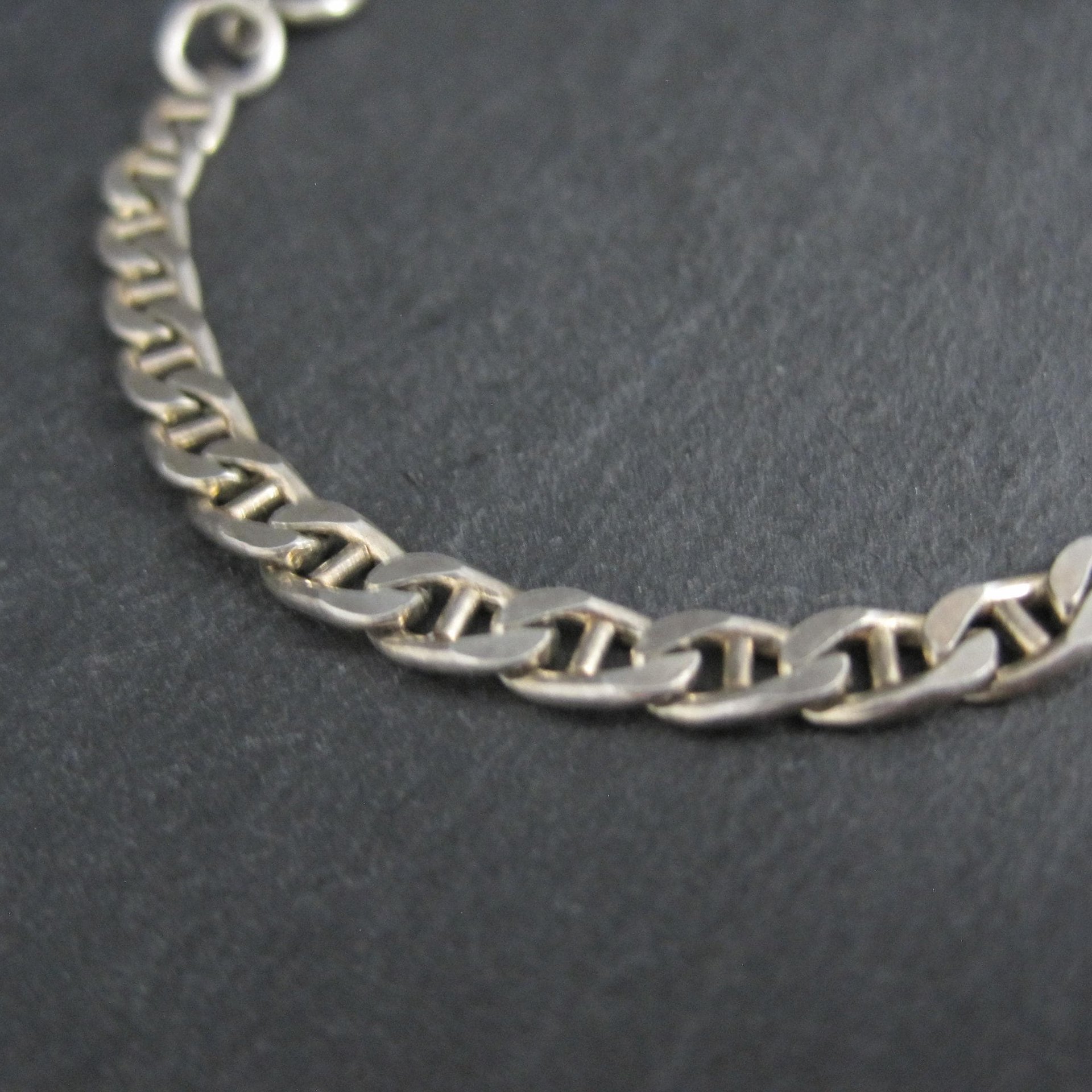 Vintage Sterling Mariner Anchor Chain Bracelet 7 Inches