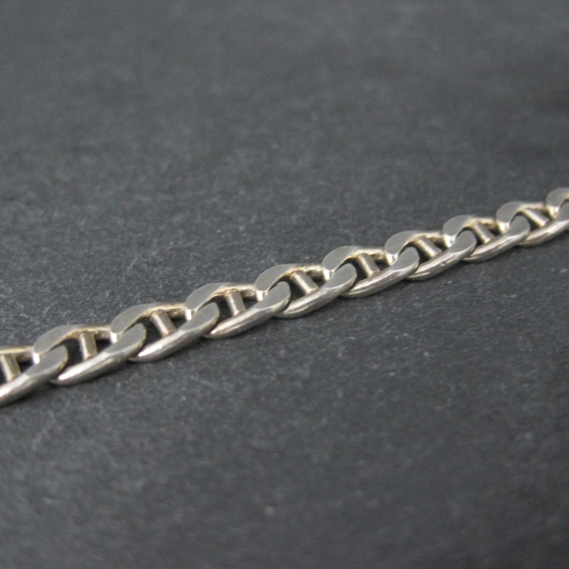 Vintage Sterling Mariner Anchor Chain Bracelet 7 Inches