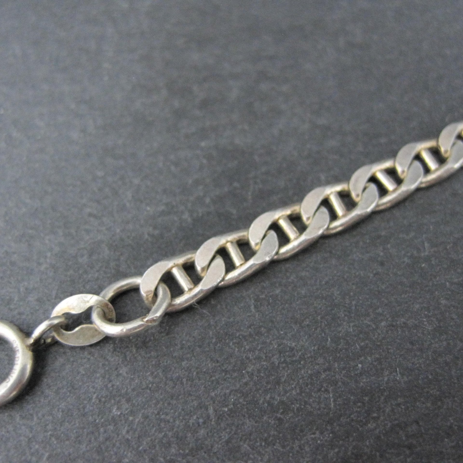 Vintage Sterling Mariner Anchor Chain Bracelet 7 Inches