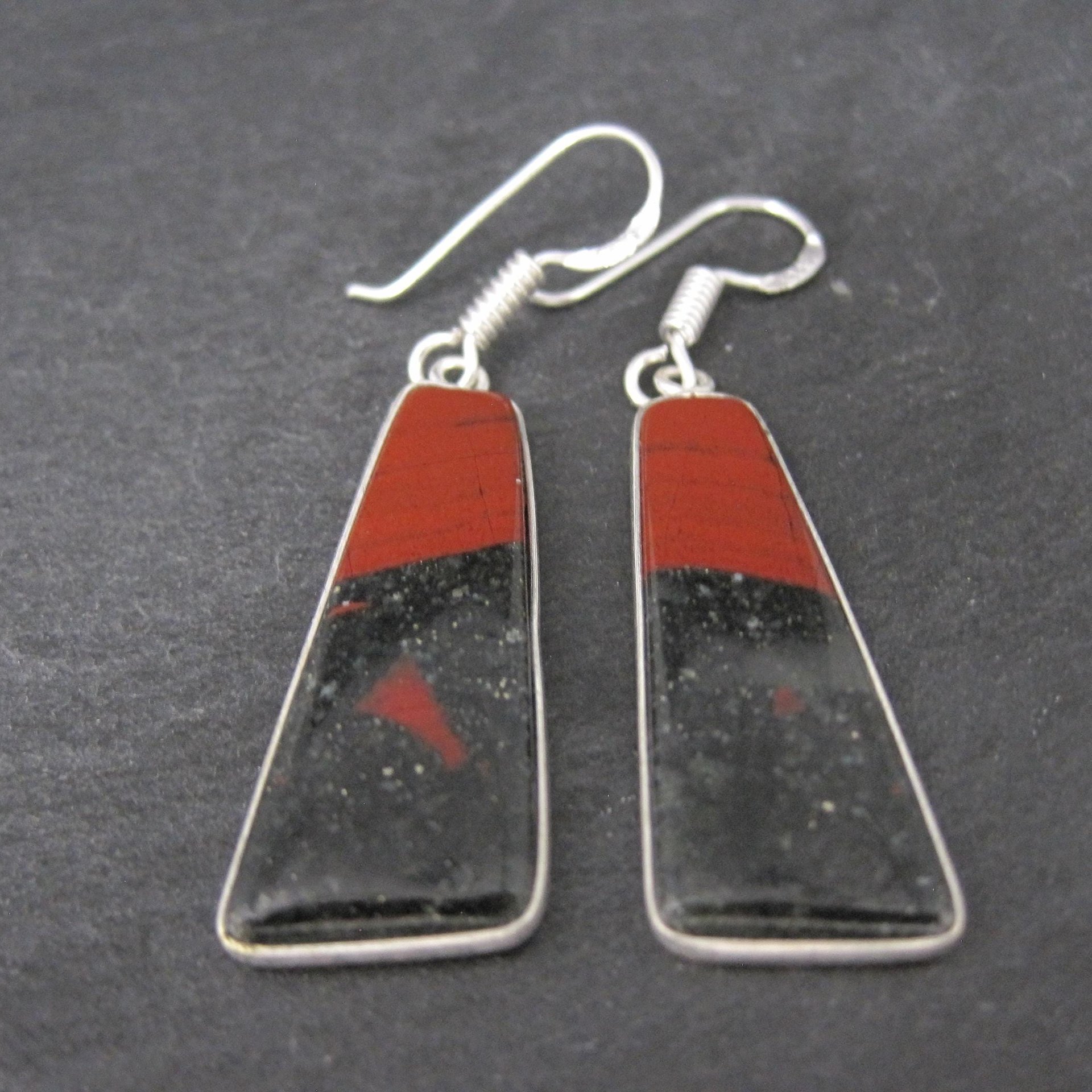 Sterling Silver Petrified Wood Earrings