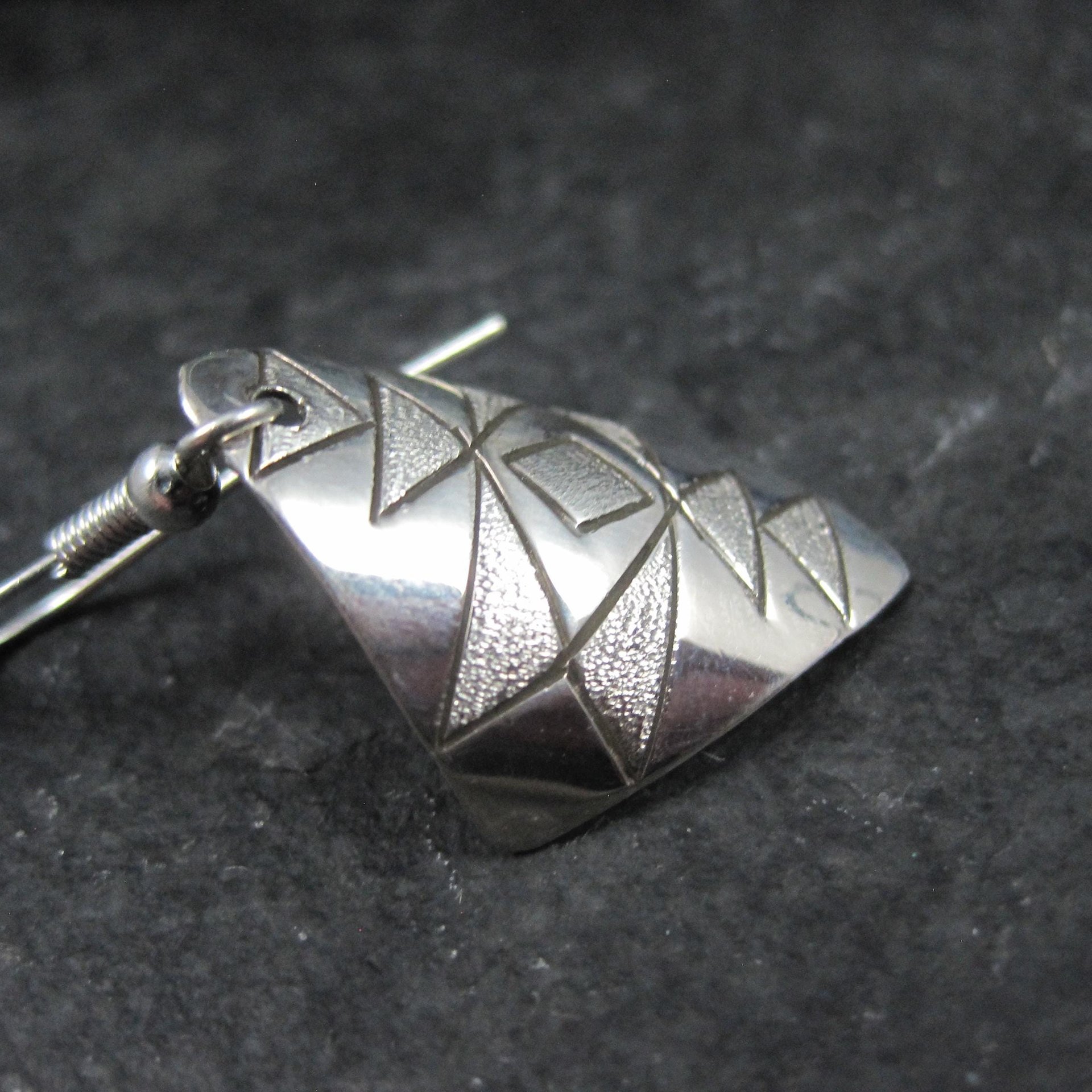 Southwestern Sterling Silver Stamped Earrings