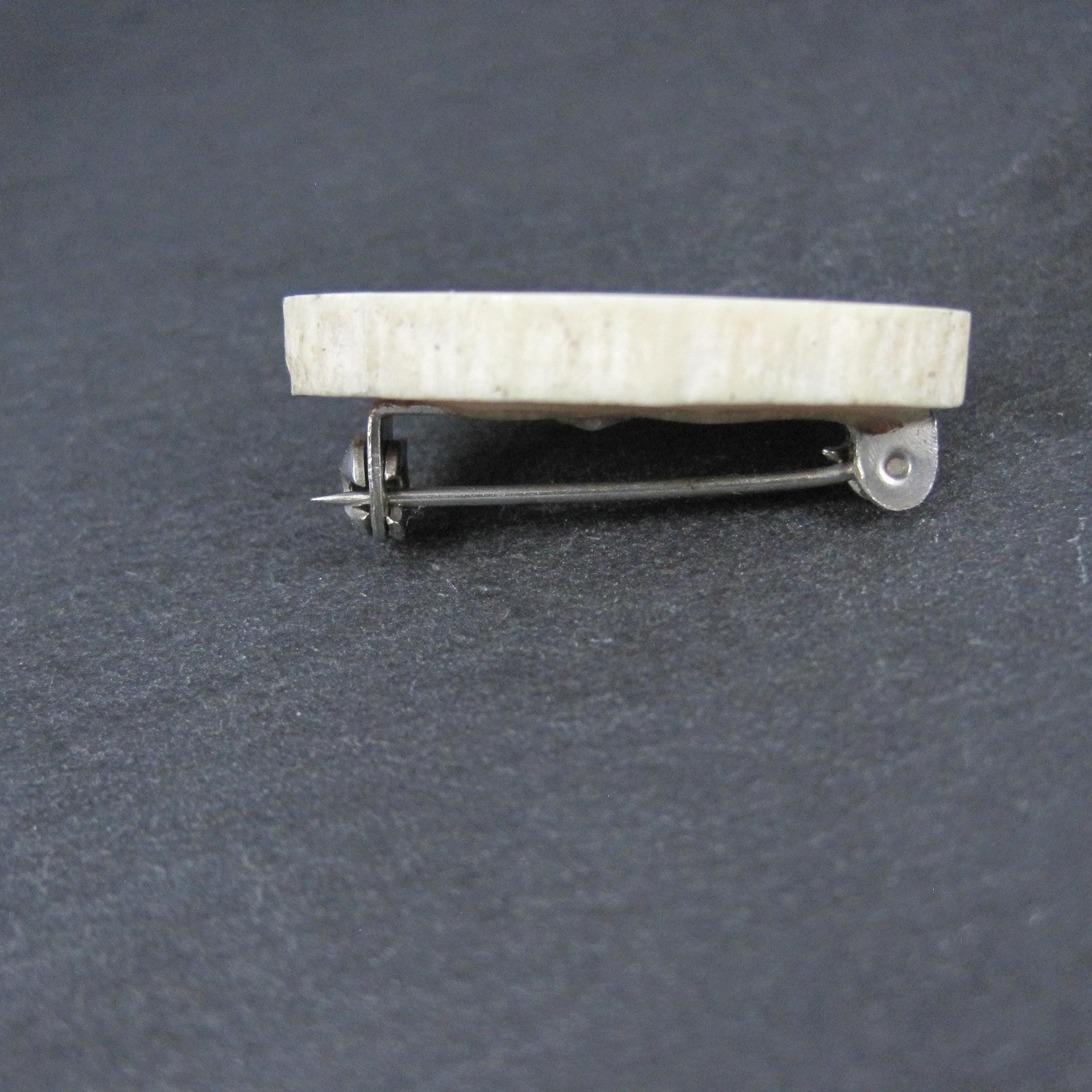 Vintage Carved Ship Brooch