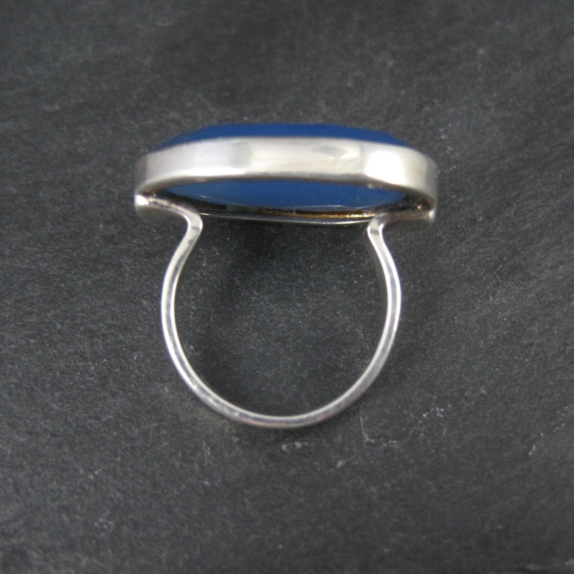 Sterling Silver Blue Chalcedony Ring Size 6