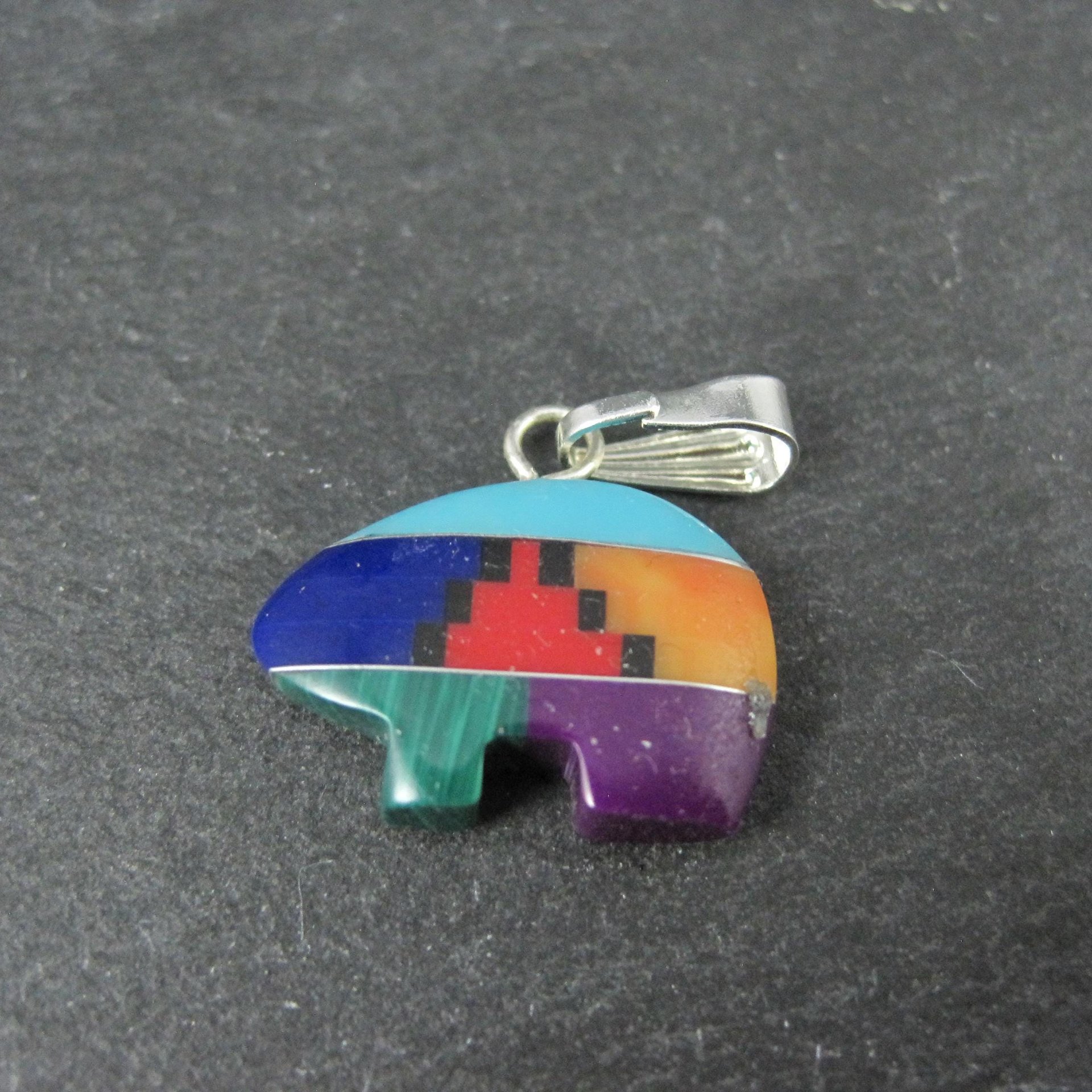 Southwestern Gemstone Bear Pendant