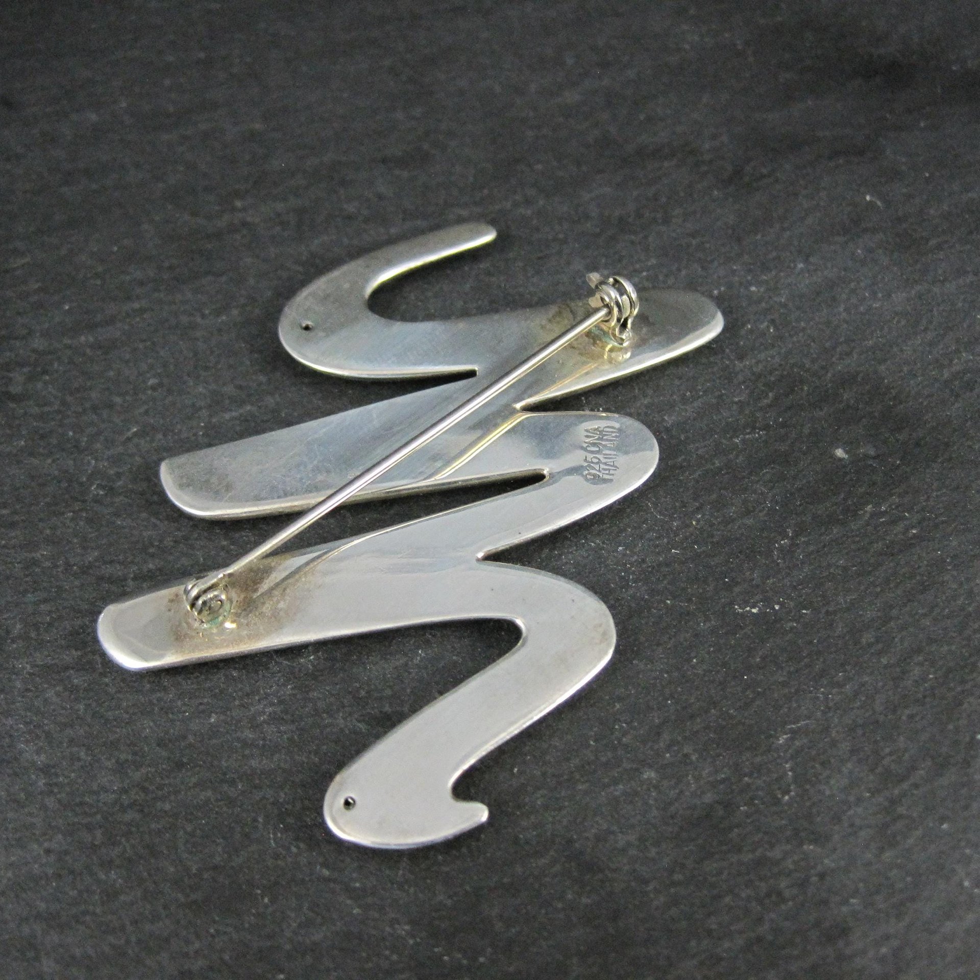 Sterling Silver Squiggle Brooch