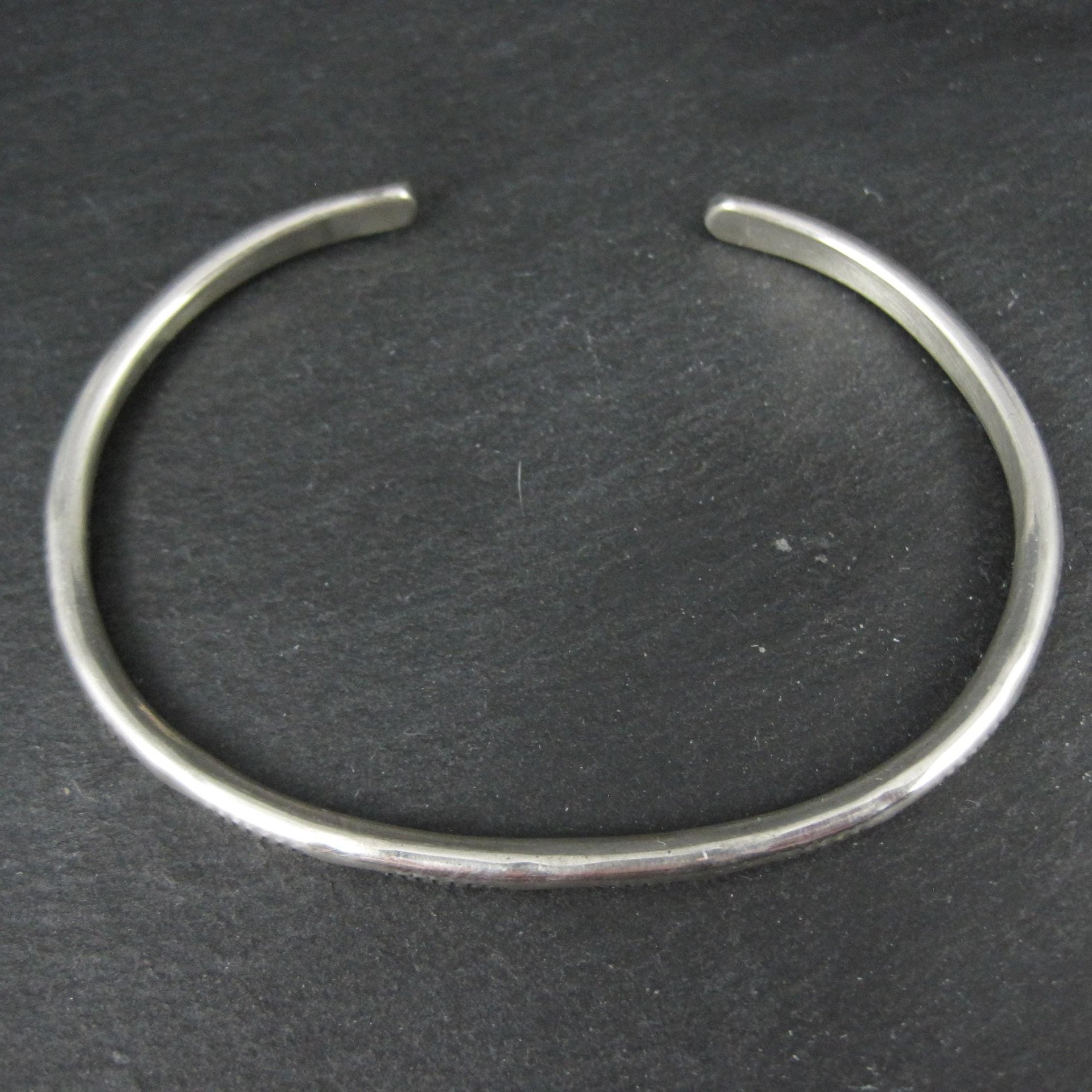 Simple Navajo Sterling Stamped Cuff Bracelet 6.75 Inches