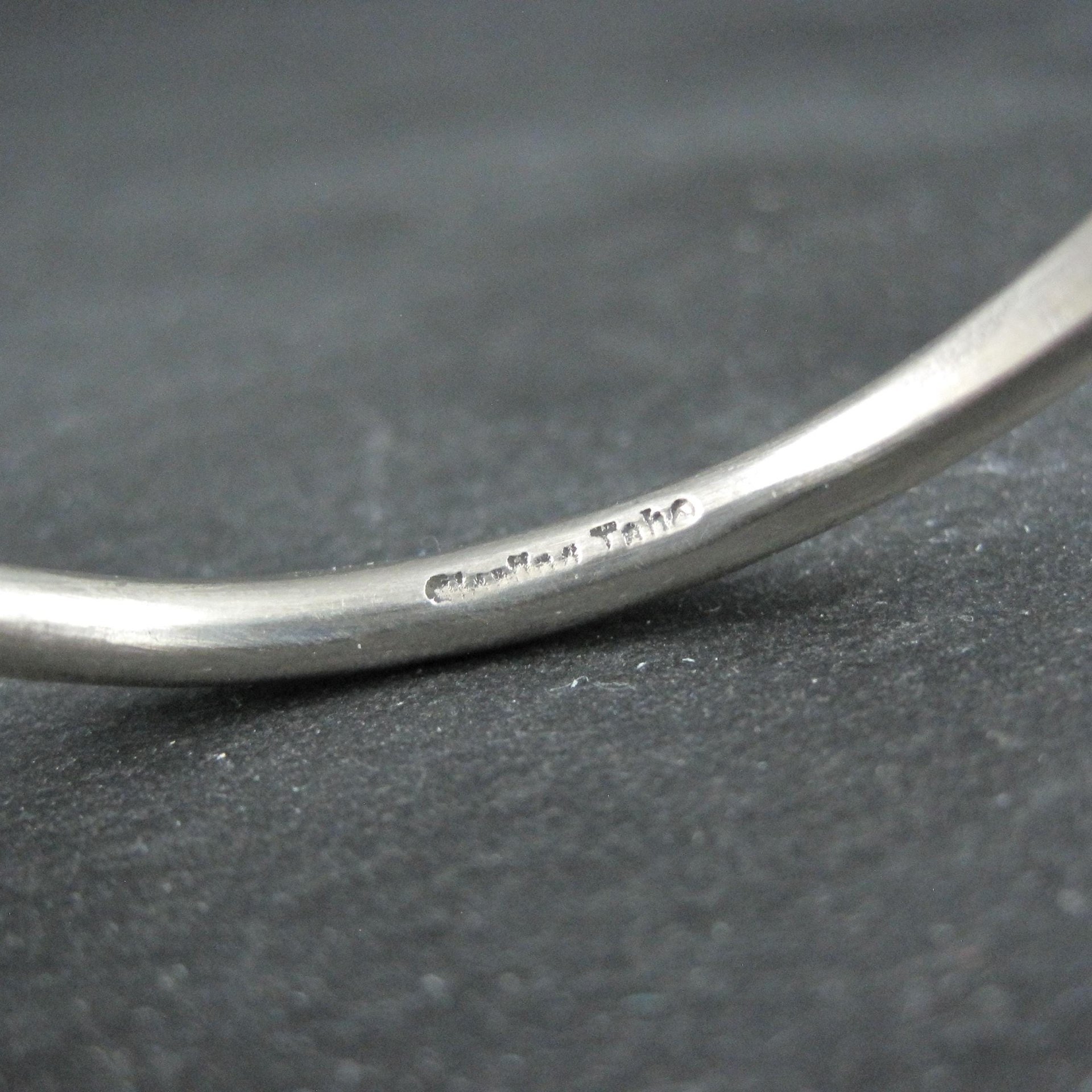 Simple Navajo Sterling Stamped Cuff Bracelet 6.75 Inches