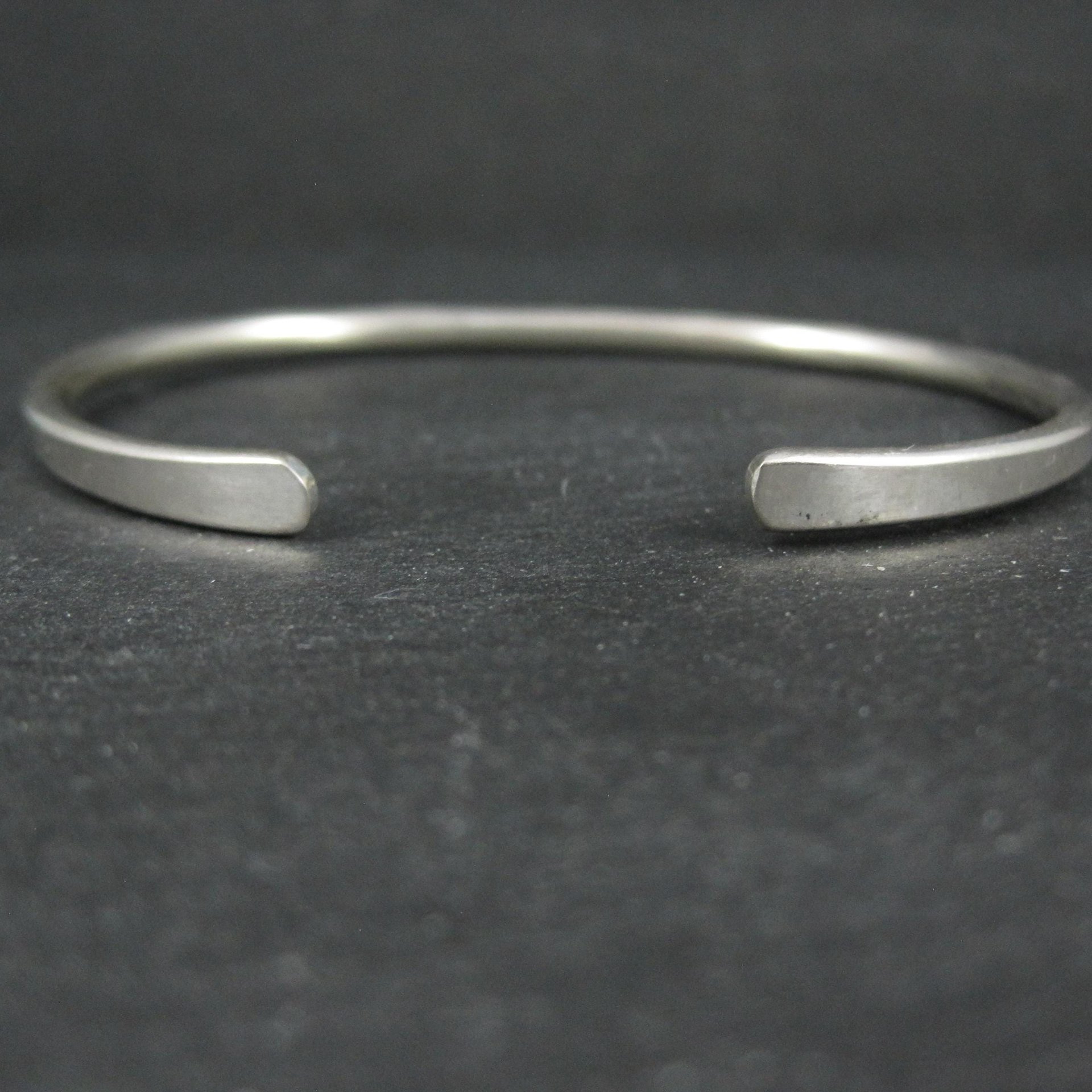 Simple Navajo Sterling Stamped Cuff Bracelet 6.75 Inches