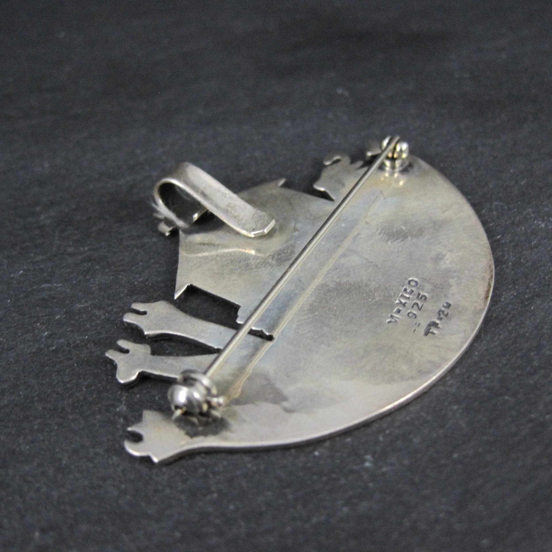 Vintage Noahs Ark Brooch Pendant Mexican Sterling Silver