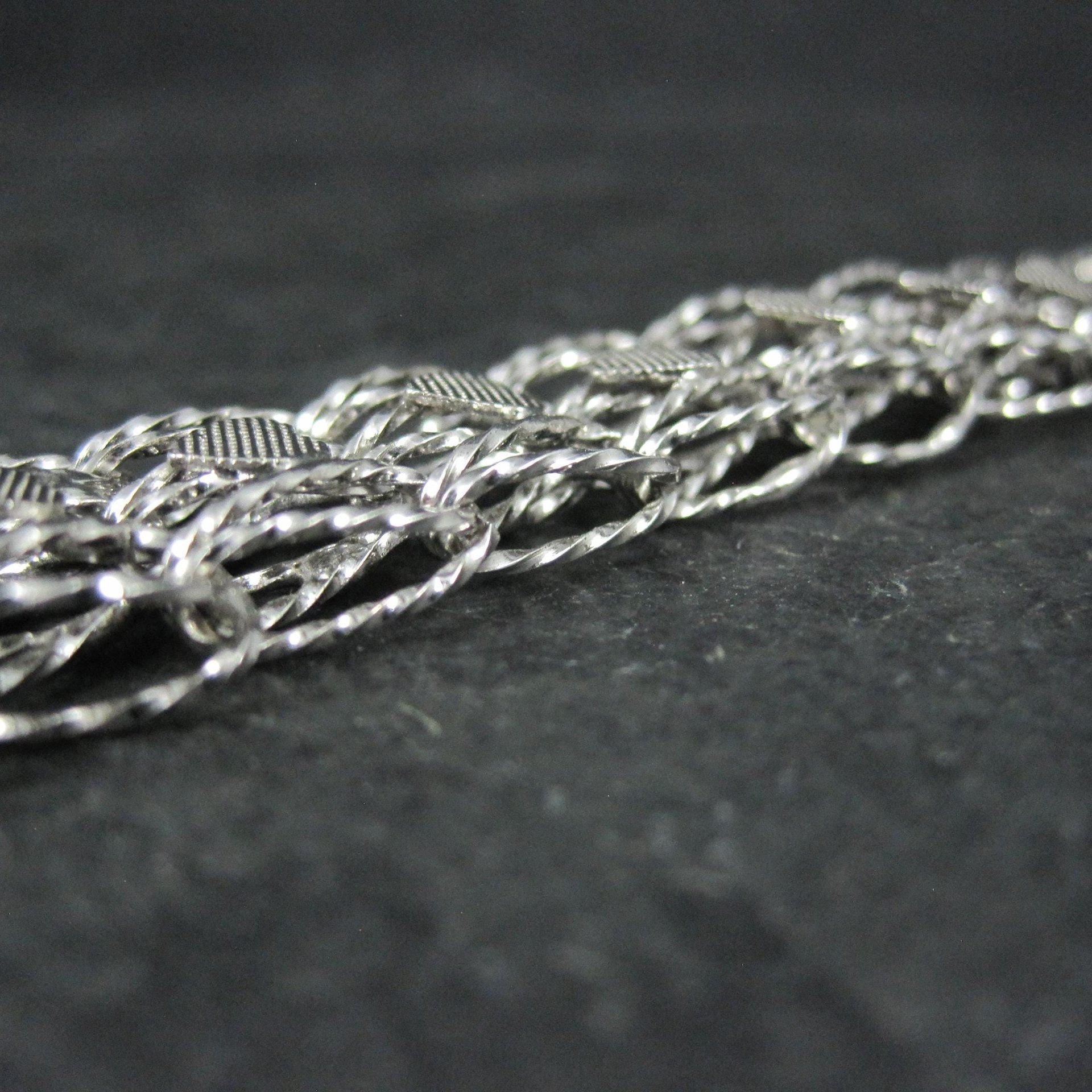 Vintage Sterling Heart Bracelet 7.5 Inches