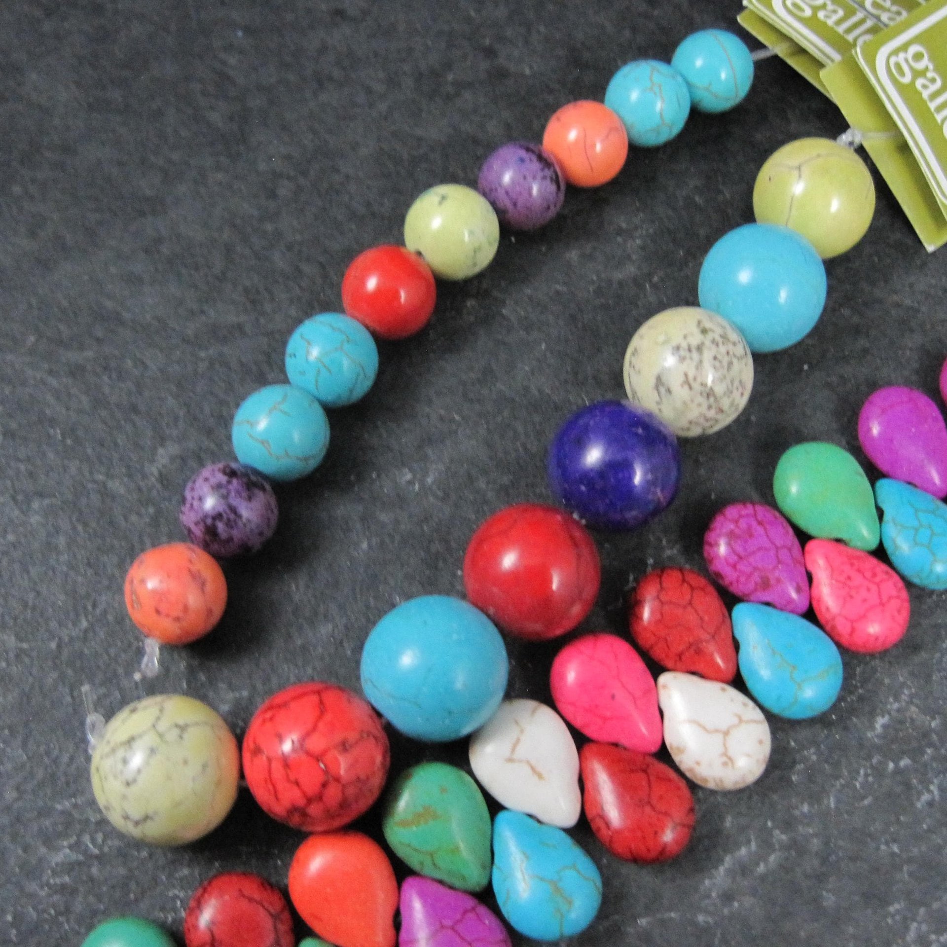Colorful Dyed Howlite Bead Lot Bead Gallery Strands