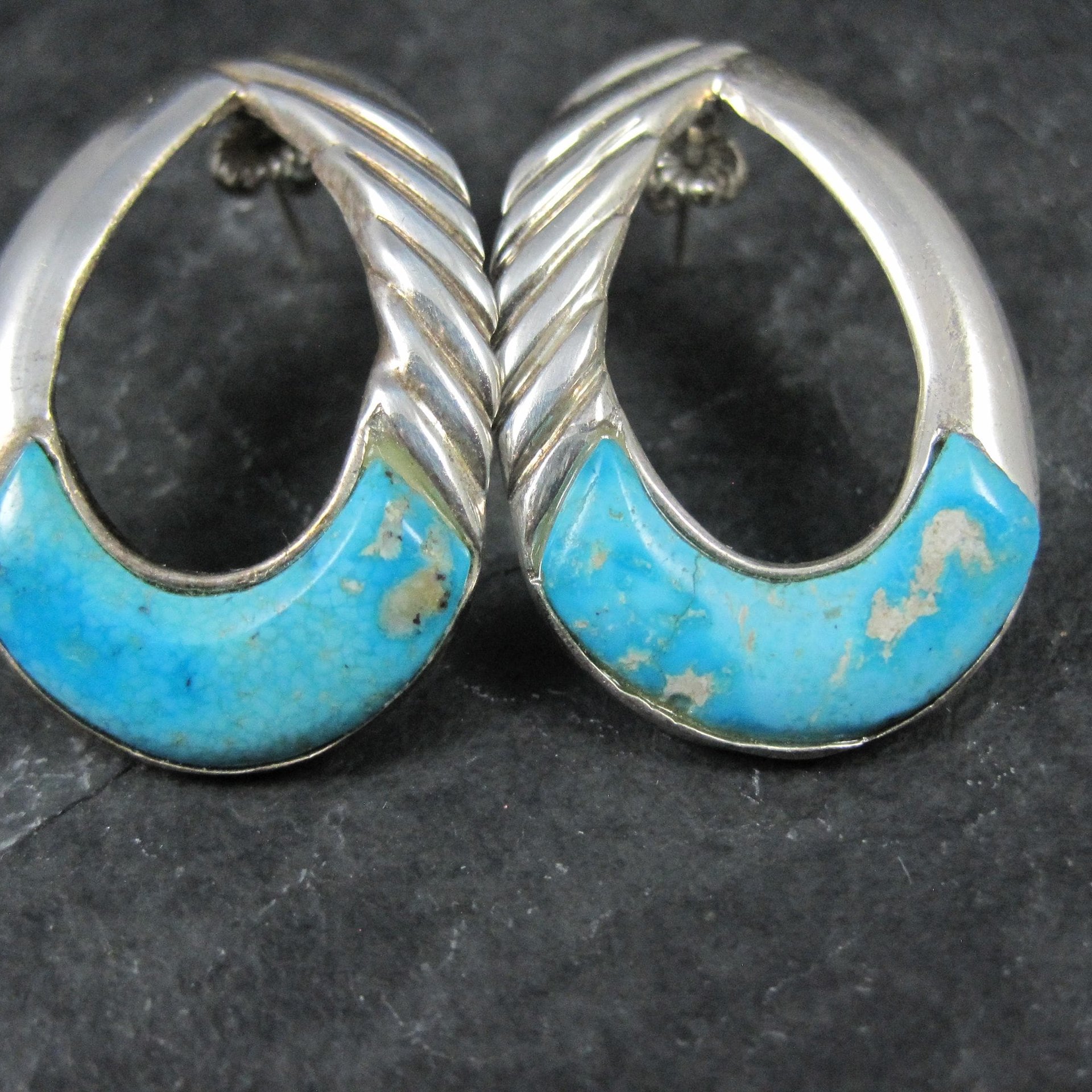 Vintage Sterling Turquoise Earrings
