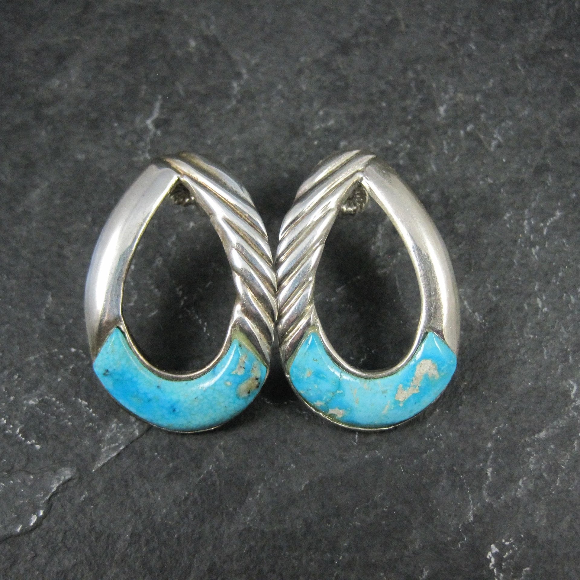 Vintage Sterling Turquoise Earrings