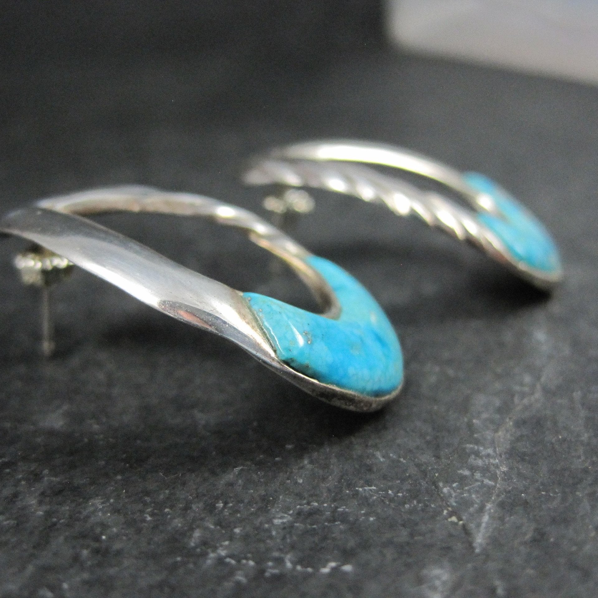 Vintage Sterling Turquoise Earrings