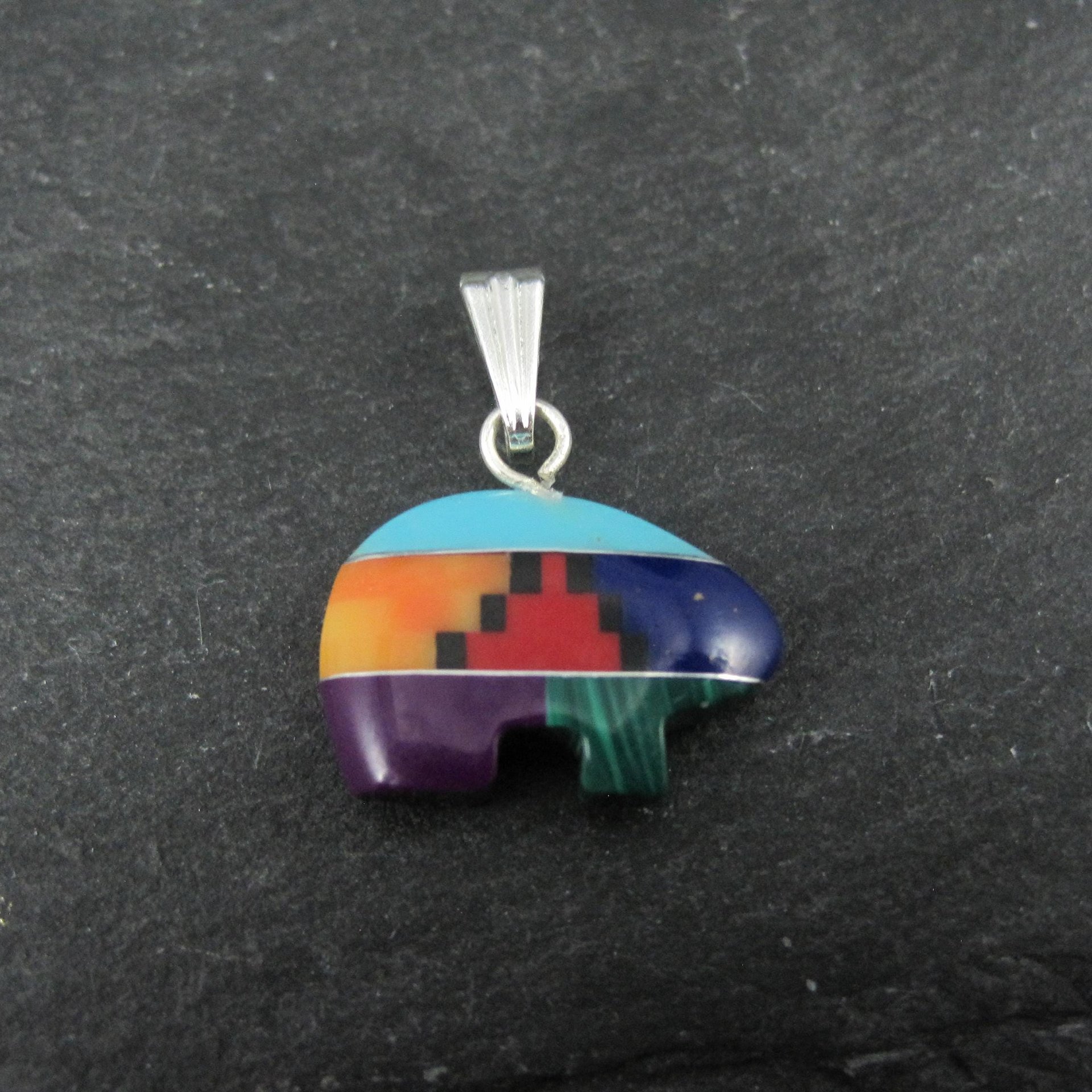 Southwestern Gemstone Bear Pendant