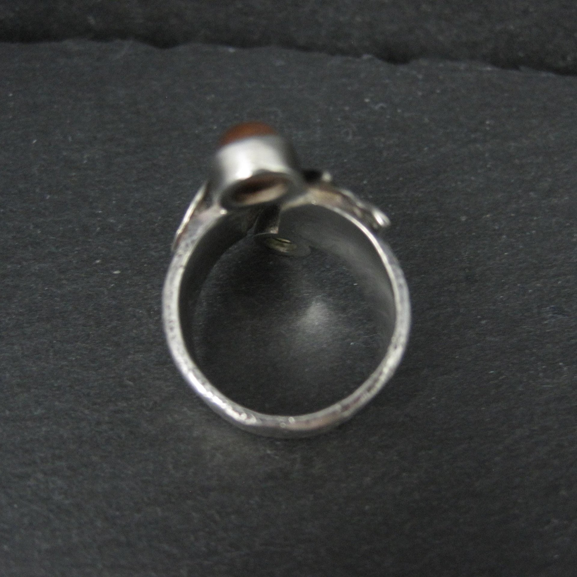 Vintage Sterling Silver Sunstone Emerald Ring Size 6 One of a Kind