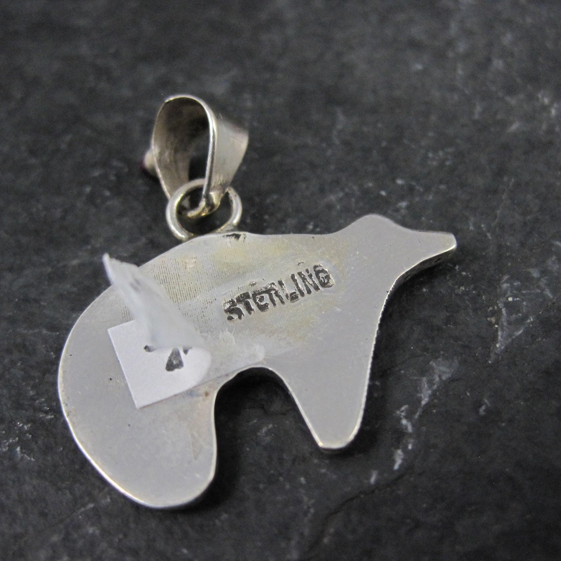 Southwestern Inlaid Bear Pendant