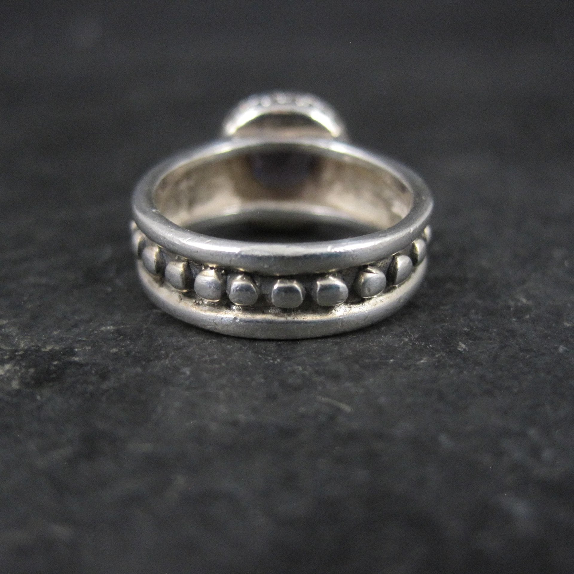 Estate Sterling Amethyst Ring Size 4.5