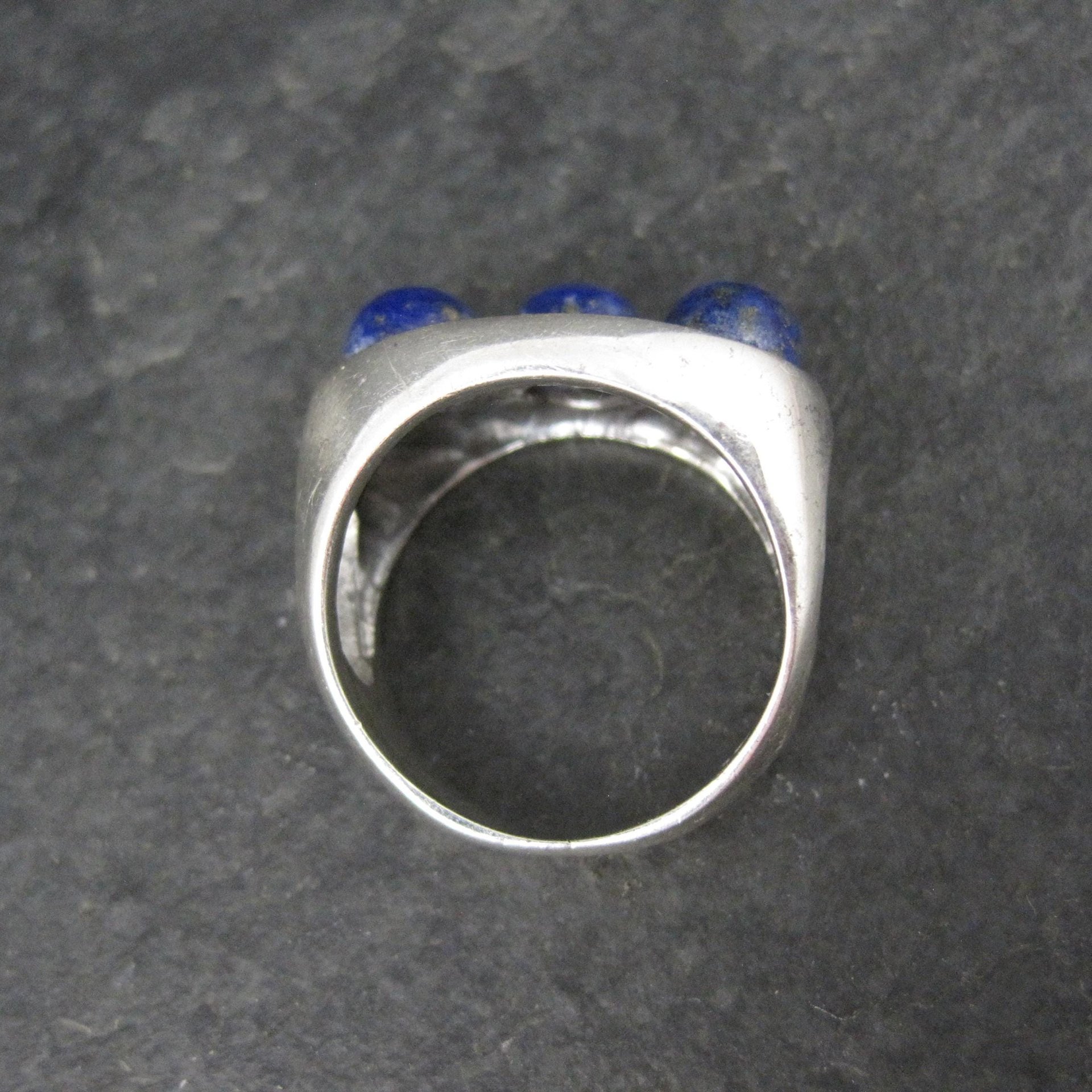 Mod Sterling Silver Lapis Lazuli Ring Size 7.5