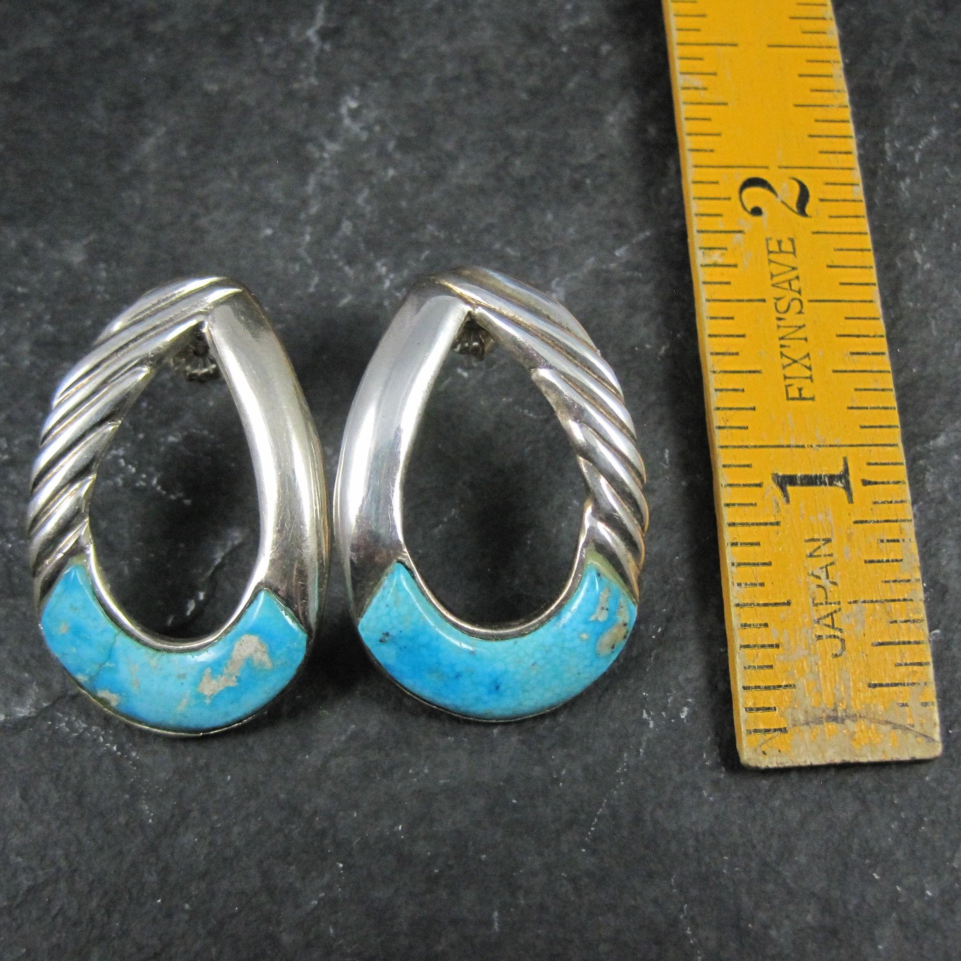 Vintage Sterling Turquoise Earrings