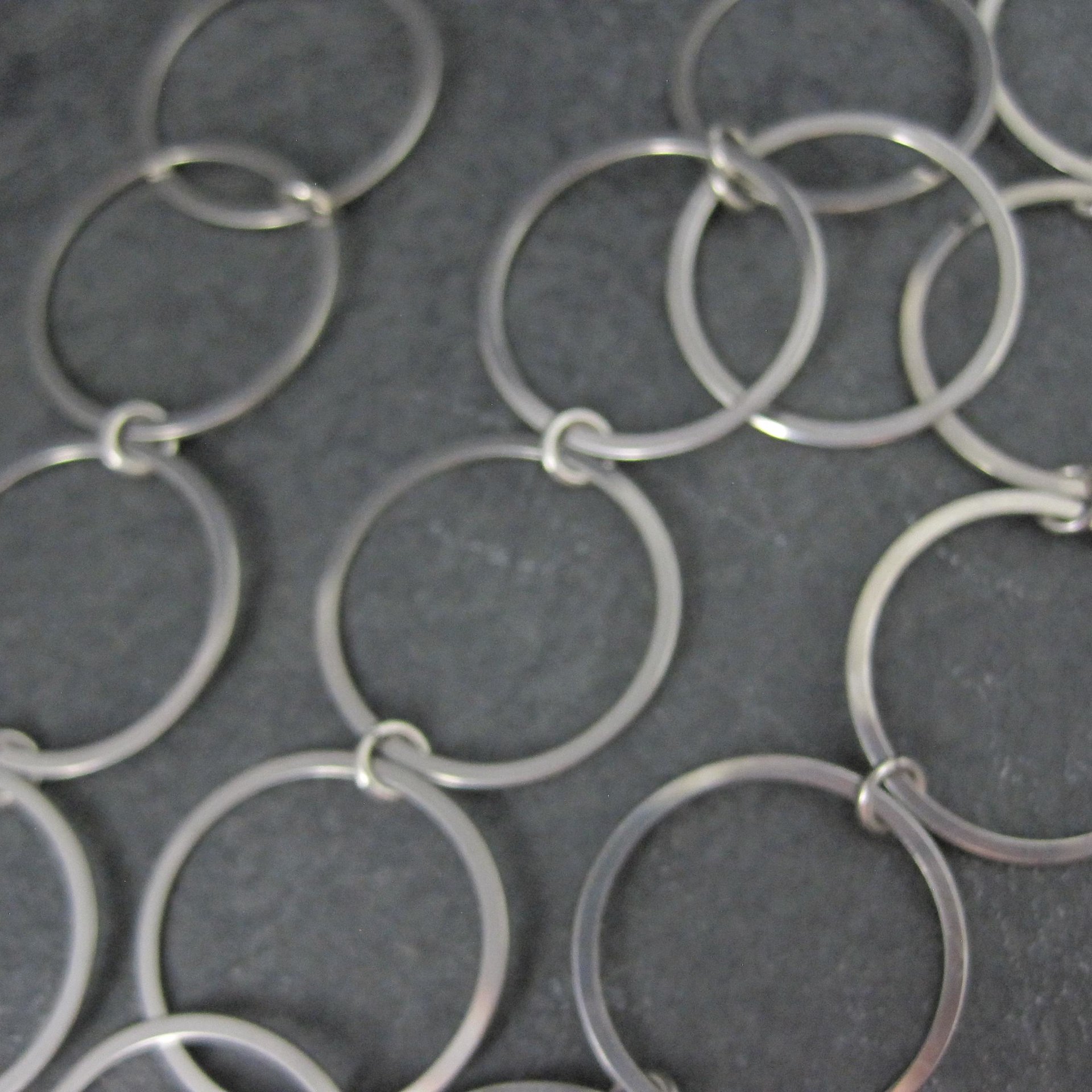 Opera Length Circle Chain Necklace Stainless Steel 50"