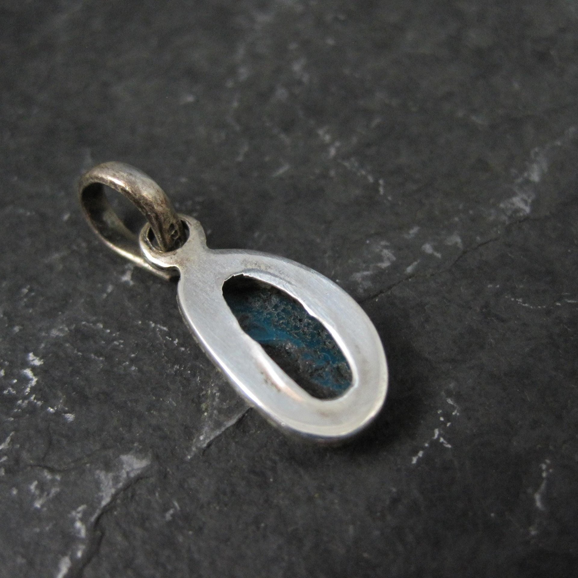 Small Sterling Silver Turquoise Pendant