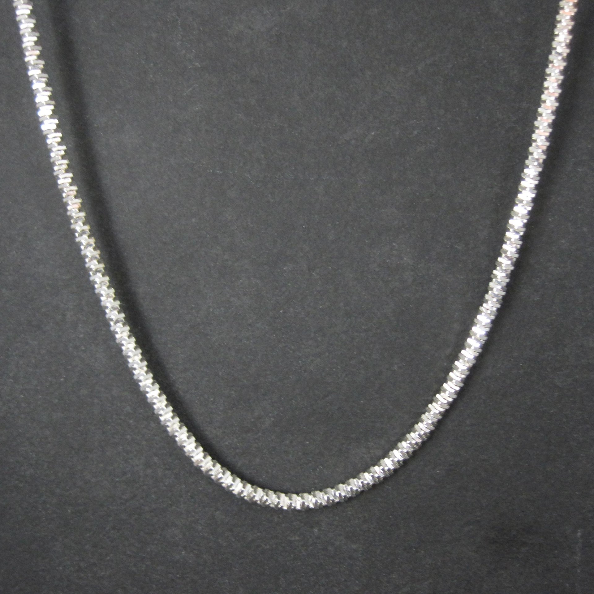 Italian Sterling Silver Diamond Cut Chain Necklace 5mm wide, 28 Inches long