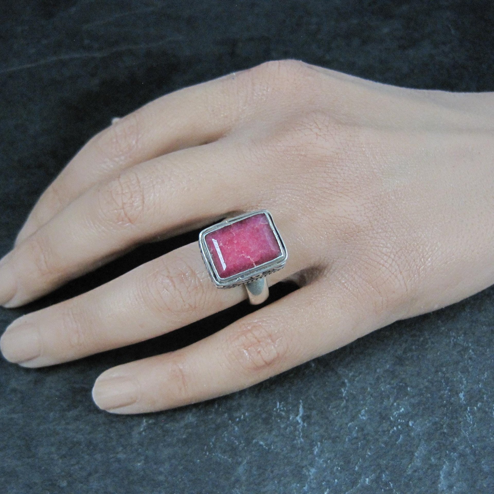Ornate Ruby Ring Size 7