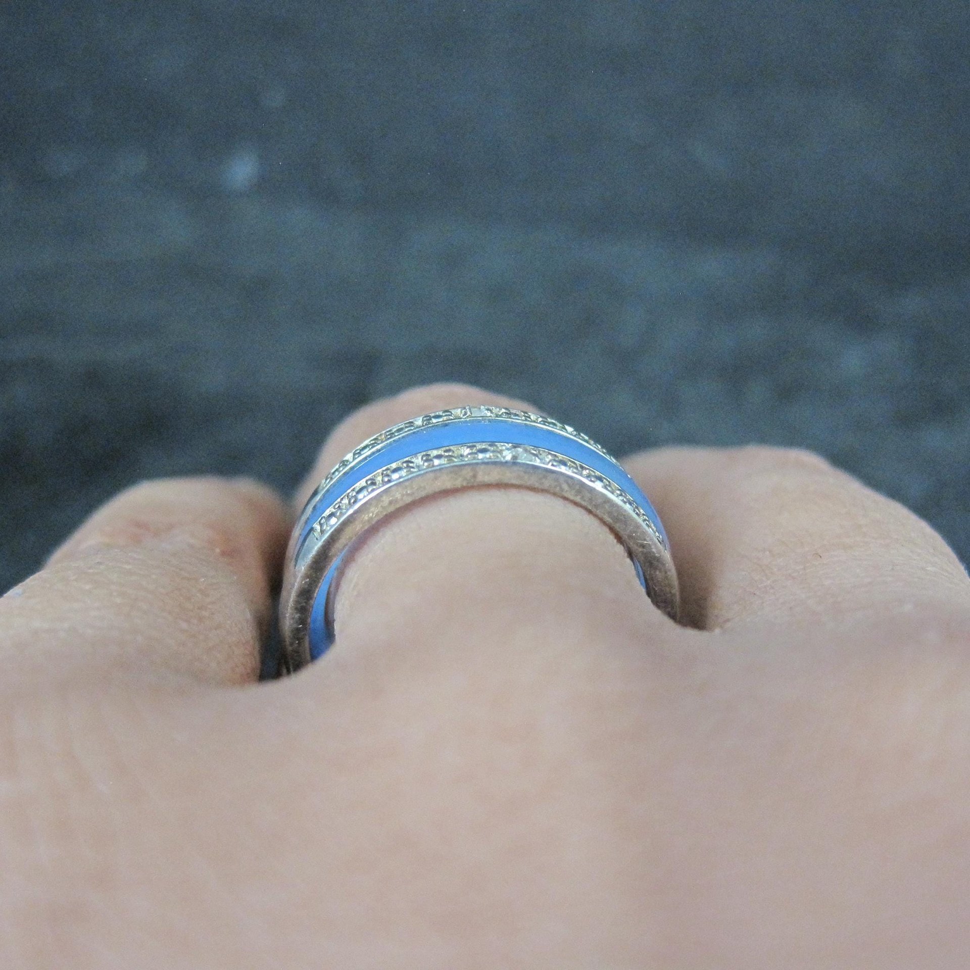 Interchangeable Band Ring Sterling Silver Size 7