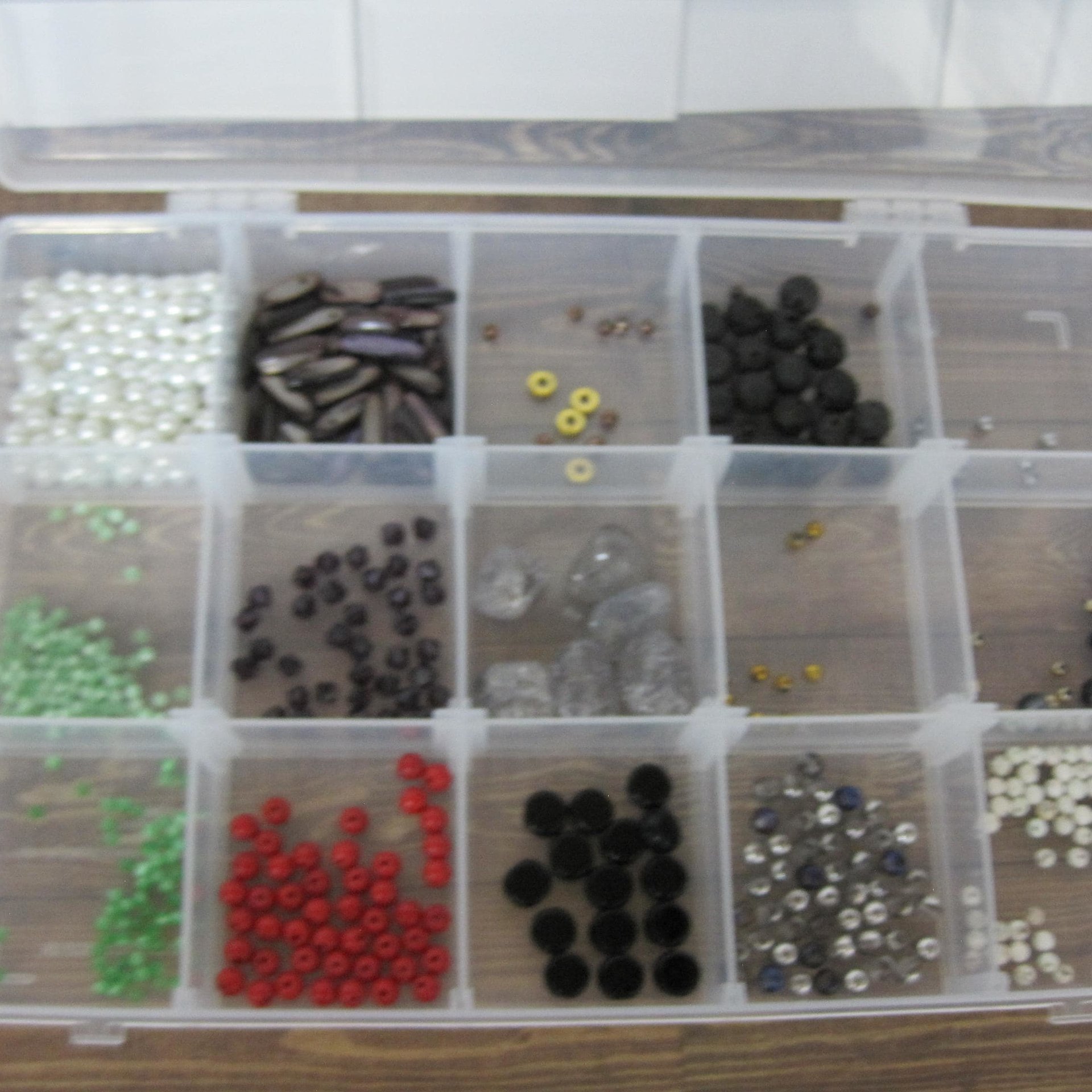 Large Lot of Beads 6 Cases Gemstone Rock Crystal Pearls Lampwork Ceramic Glass