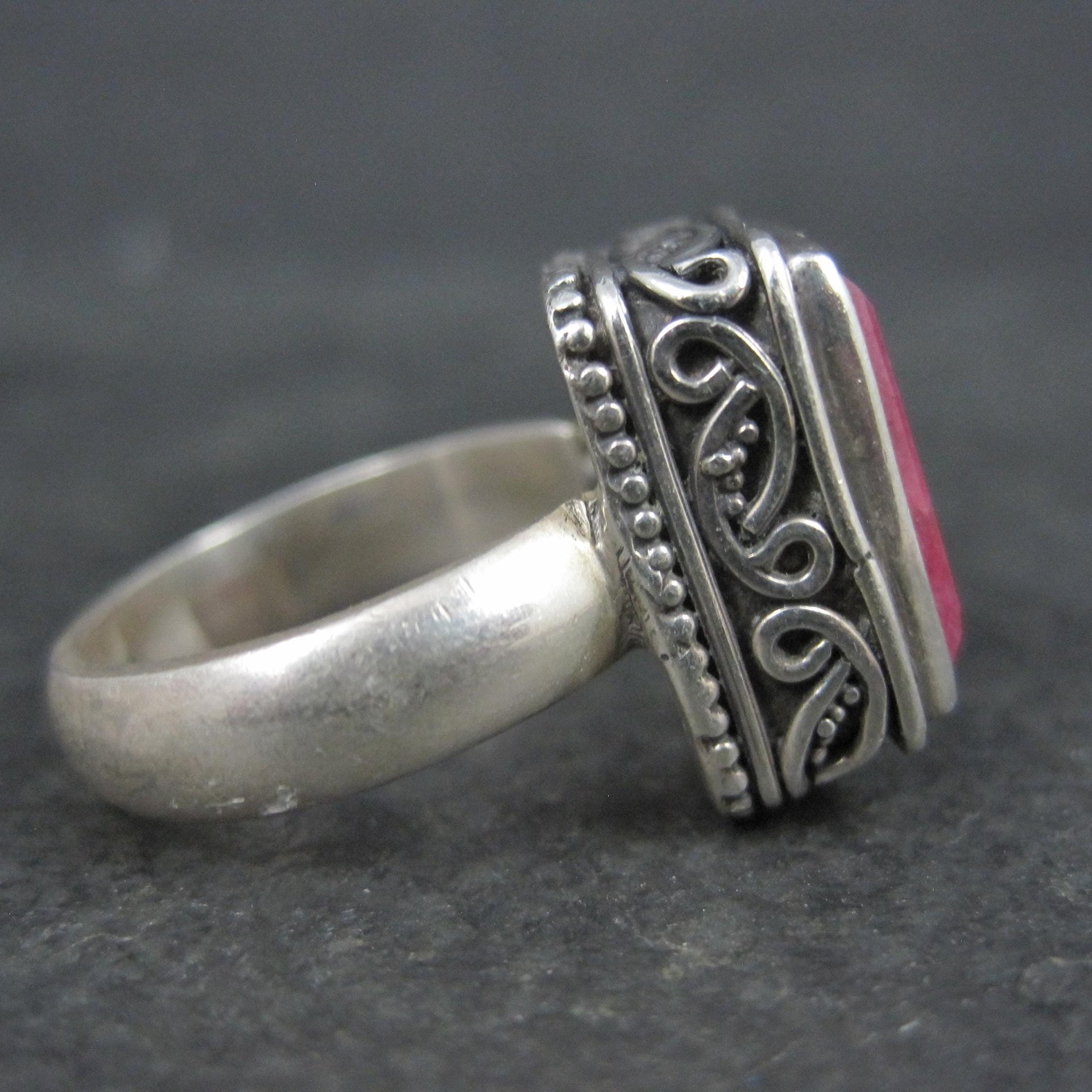 Ornate Ruby Ring Size 7