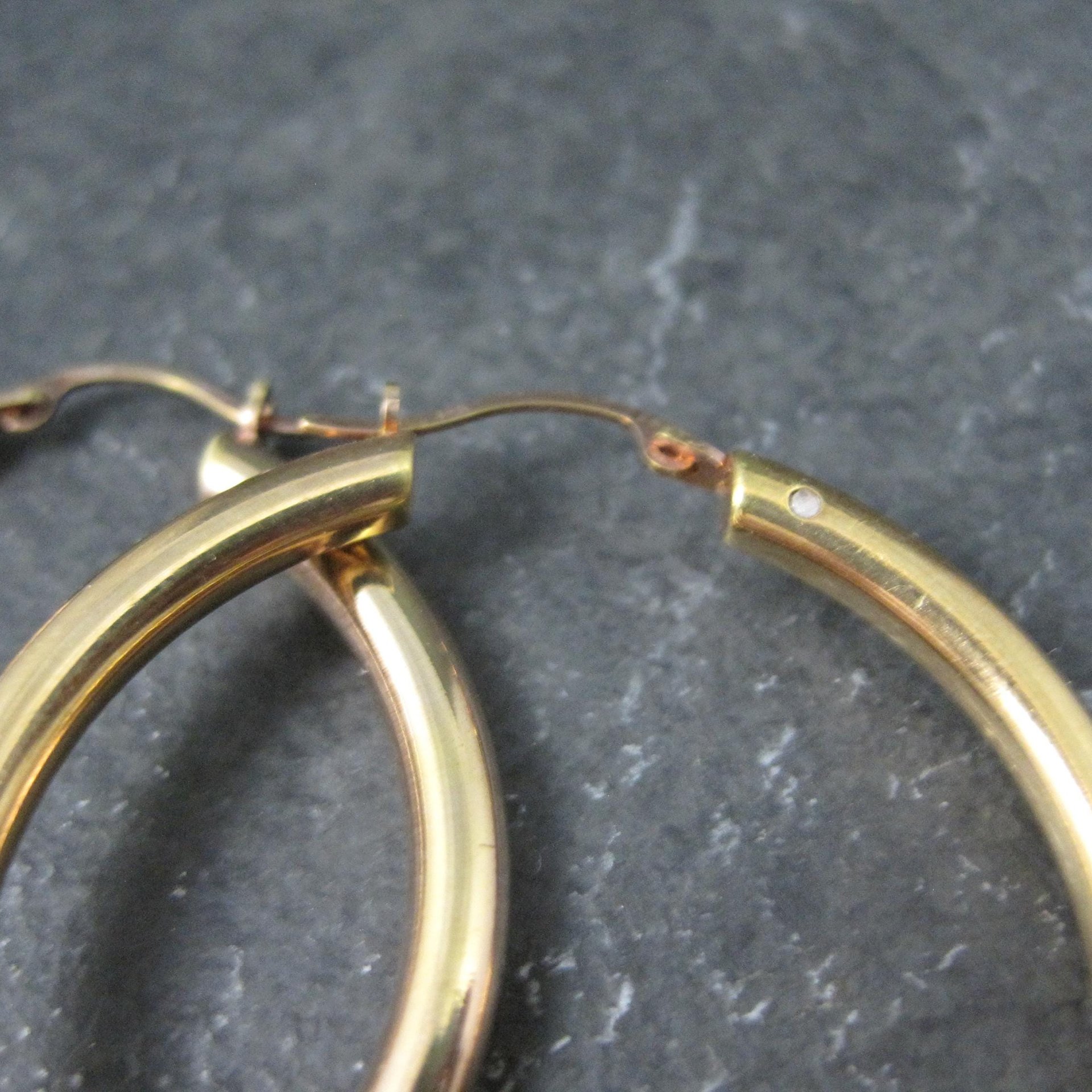 Estate 14K Gold Latchback Hoop Earrings