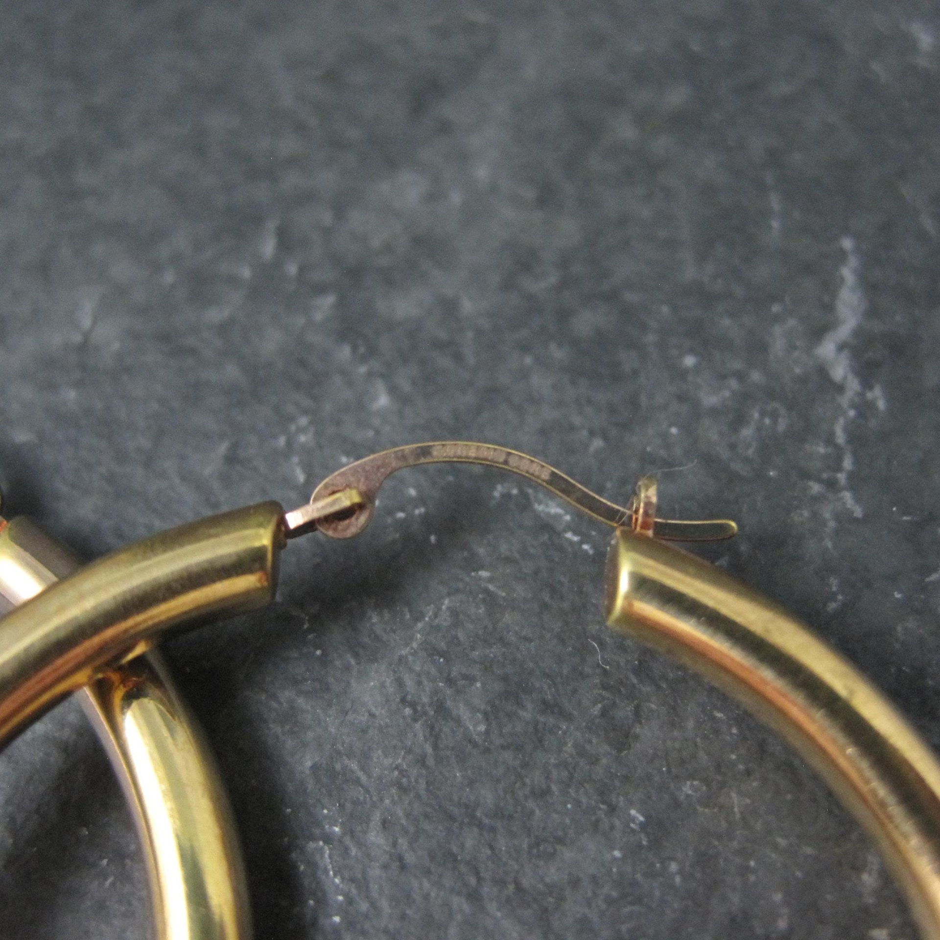Estate 14K Gold Latchback Hoop Earrings