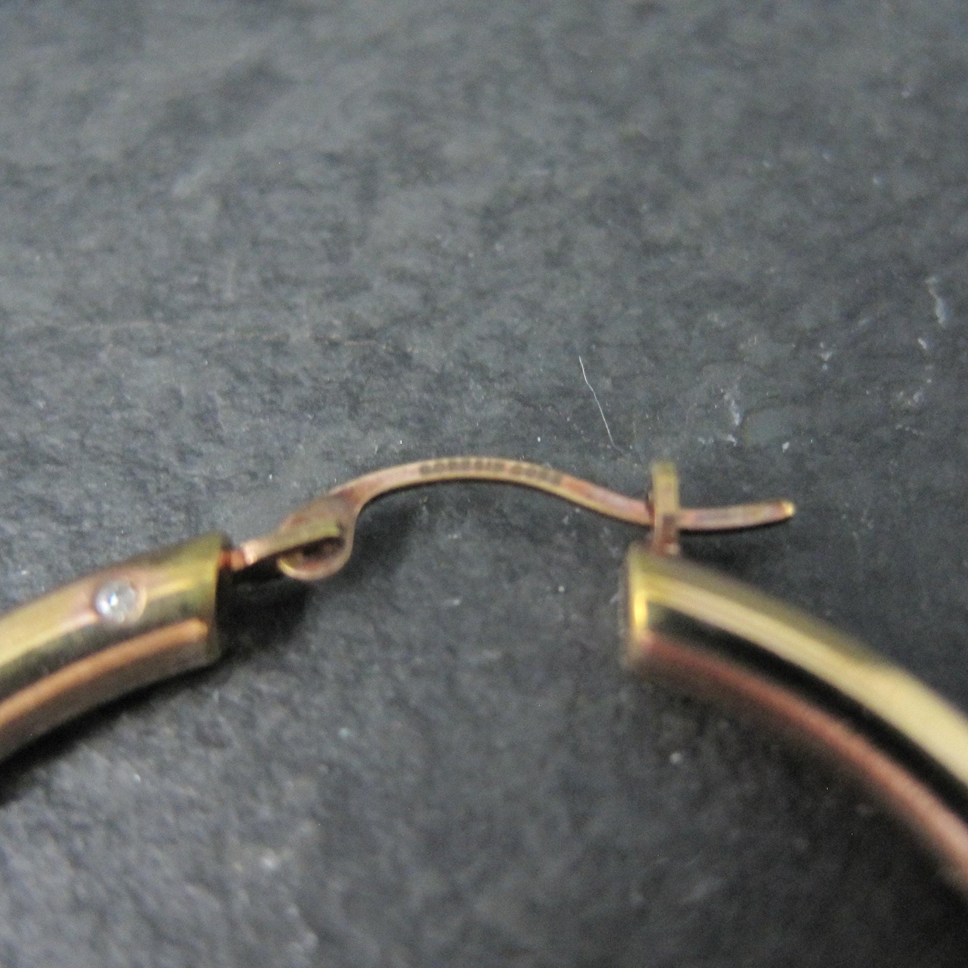 Estate 14K Gold Latchback Hoop Earrings