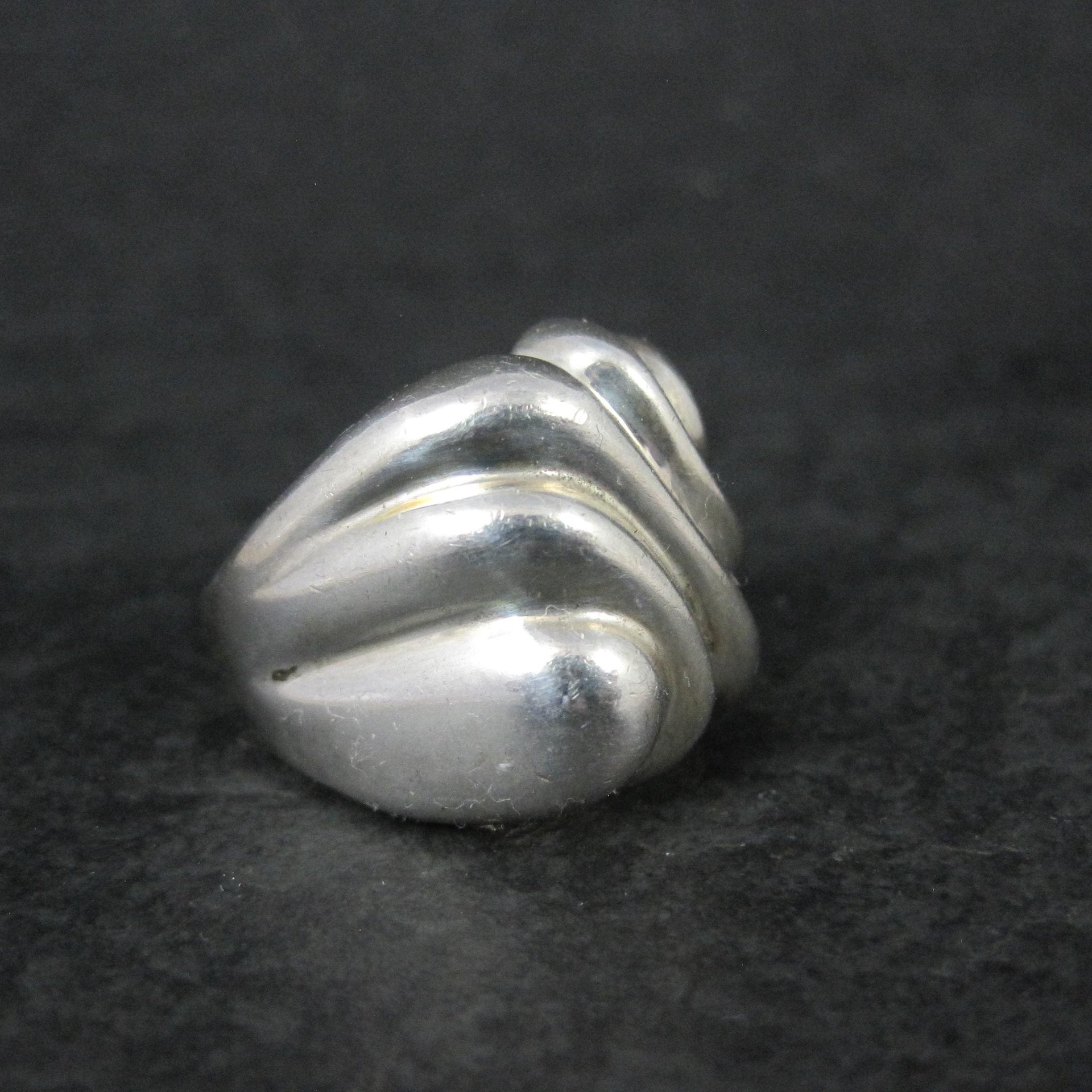 Mod Vintage Sterling Silver Ring Size 9 ESPO