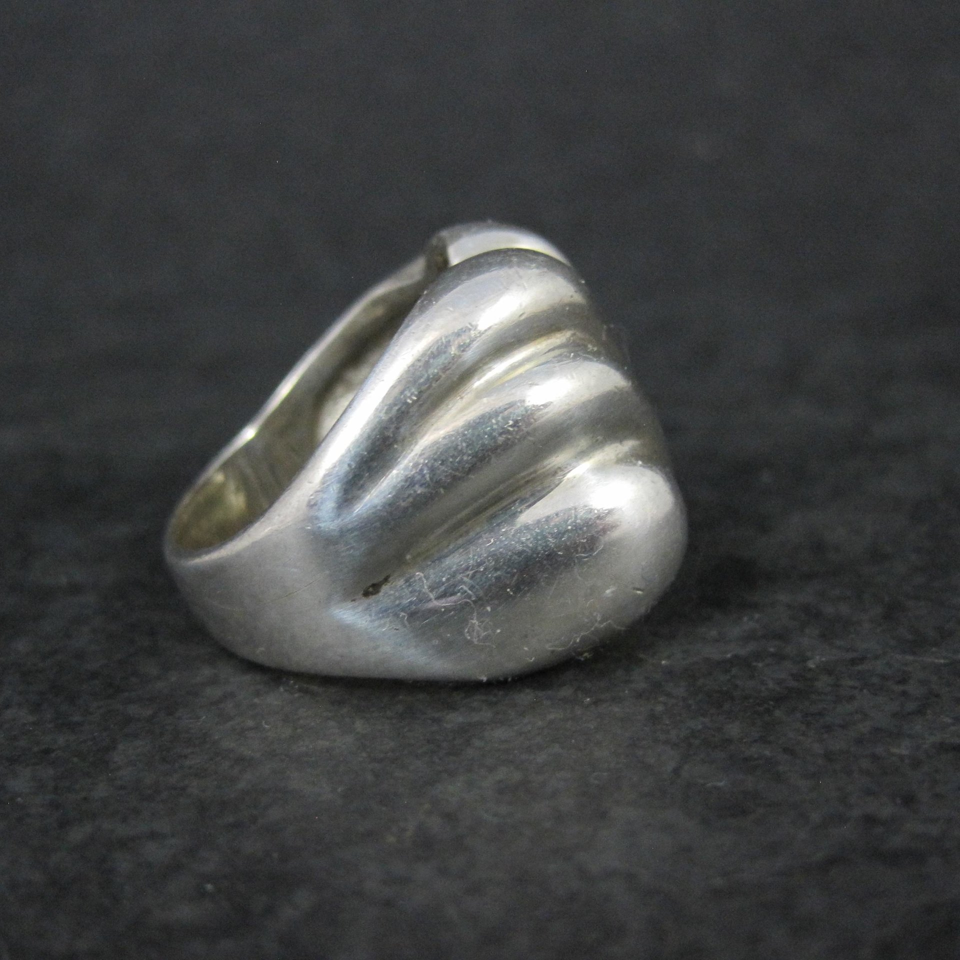 Mod Vintage Sterling Silver Ring Size 9 ESPO