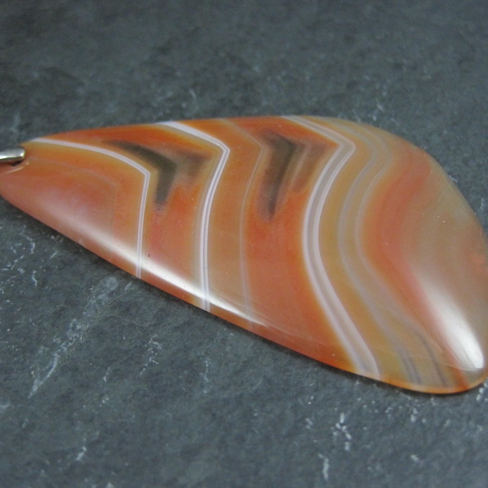 Large Red Banded Agate Pendant