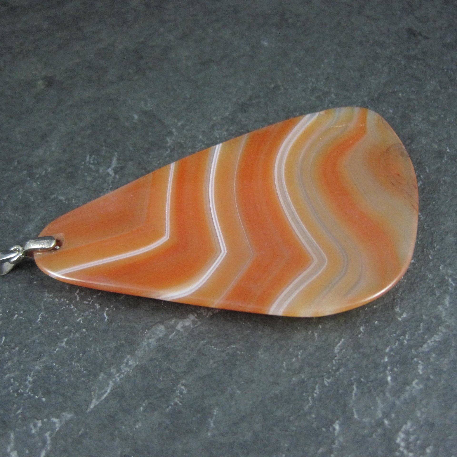 Large Red Banded Agate Pendant