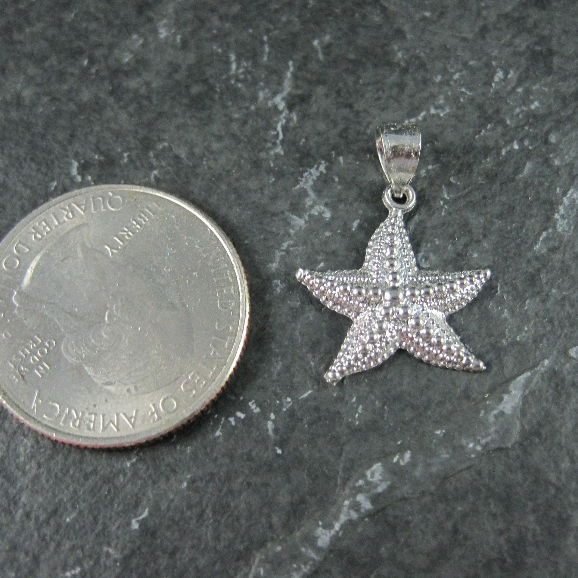 Tiny Sterling Silver Starfish Pendant