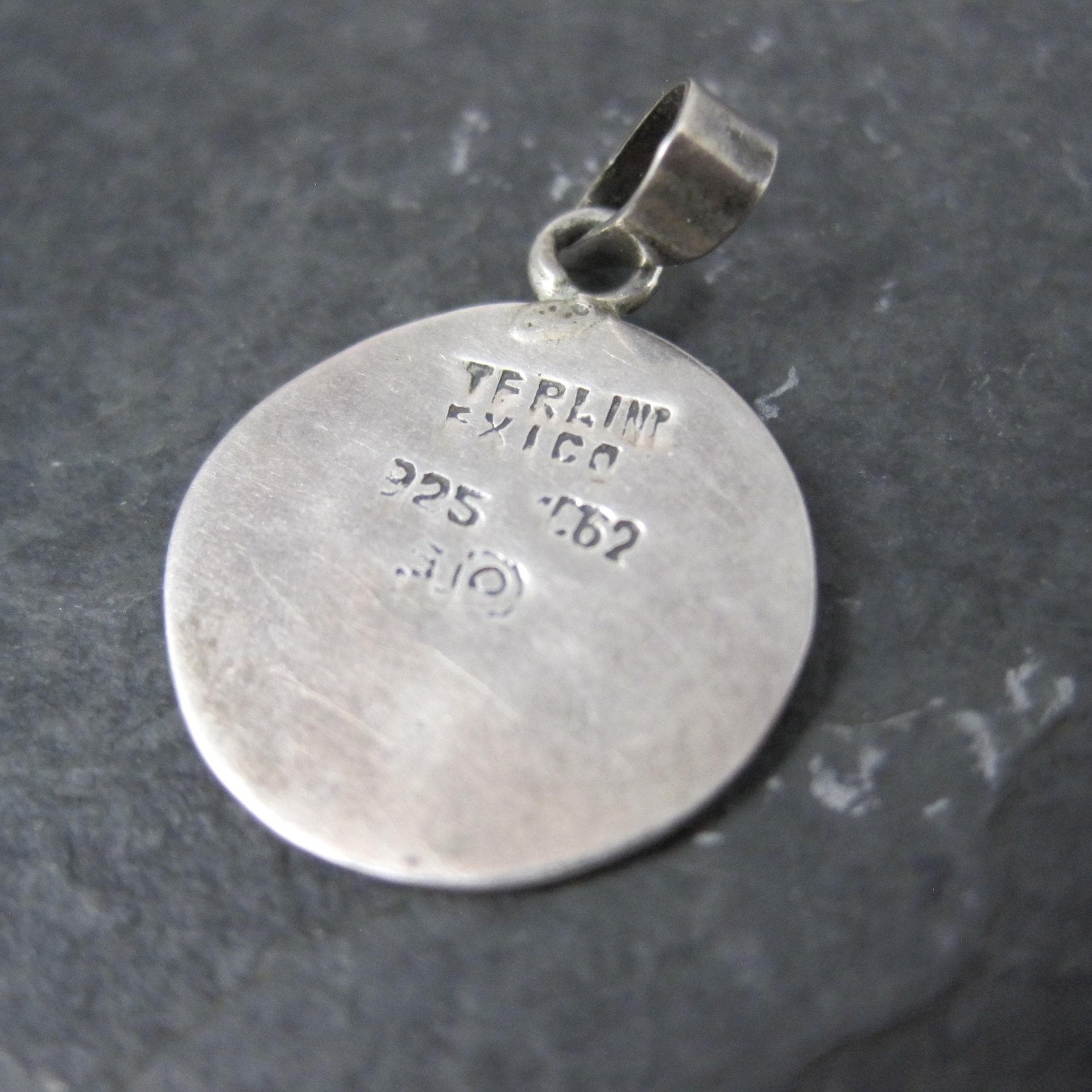 Small Vintage Mayan Temple Pendant Mexican Silver 925 Sterling