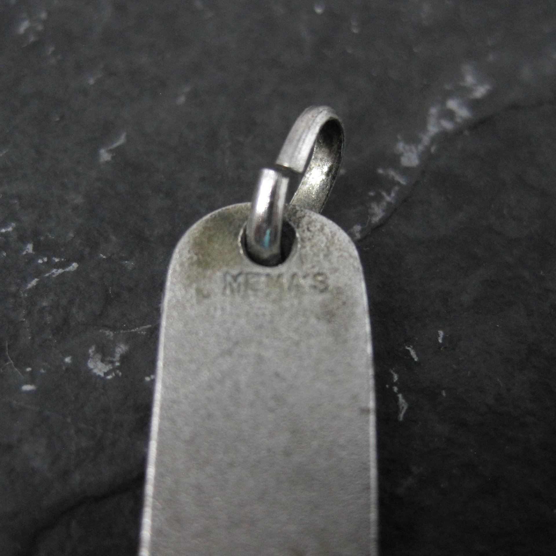 Vintage Initial B Pendant Charm Sterling Silver Mema Scandinavian