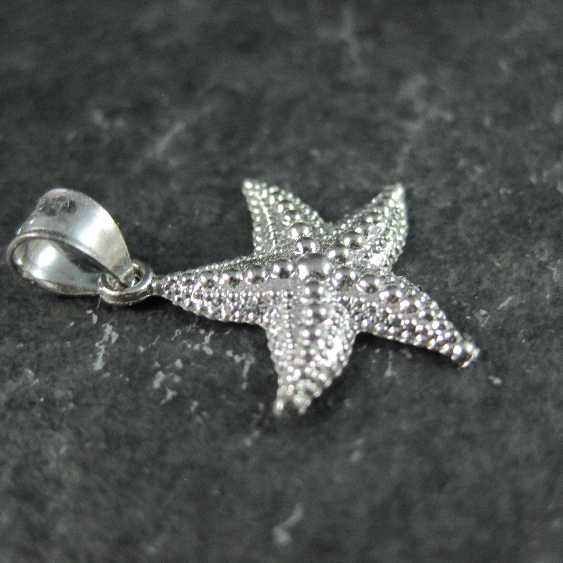 Tiny Sterling Silver Starfish Pendant